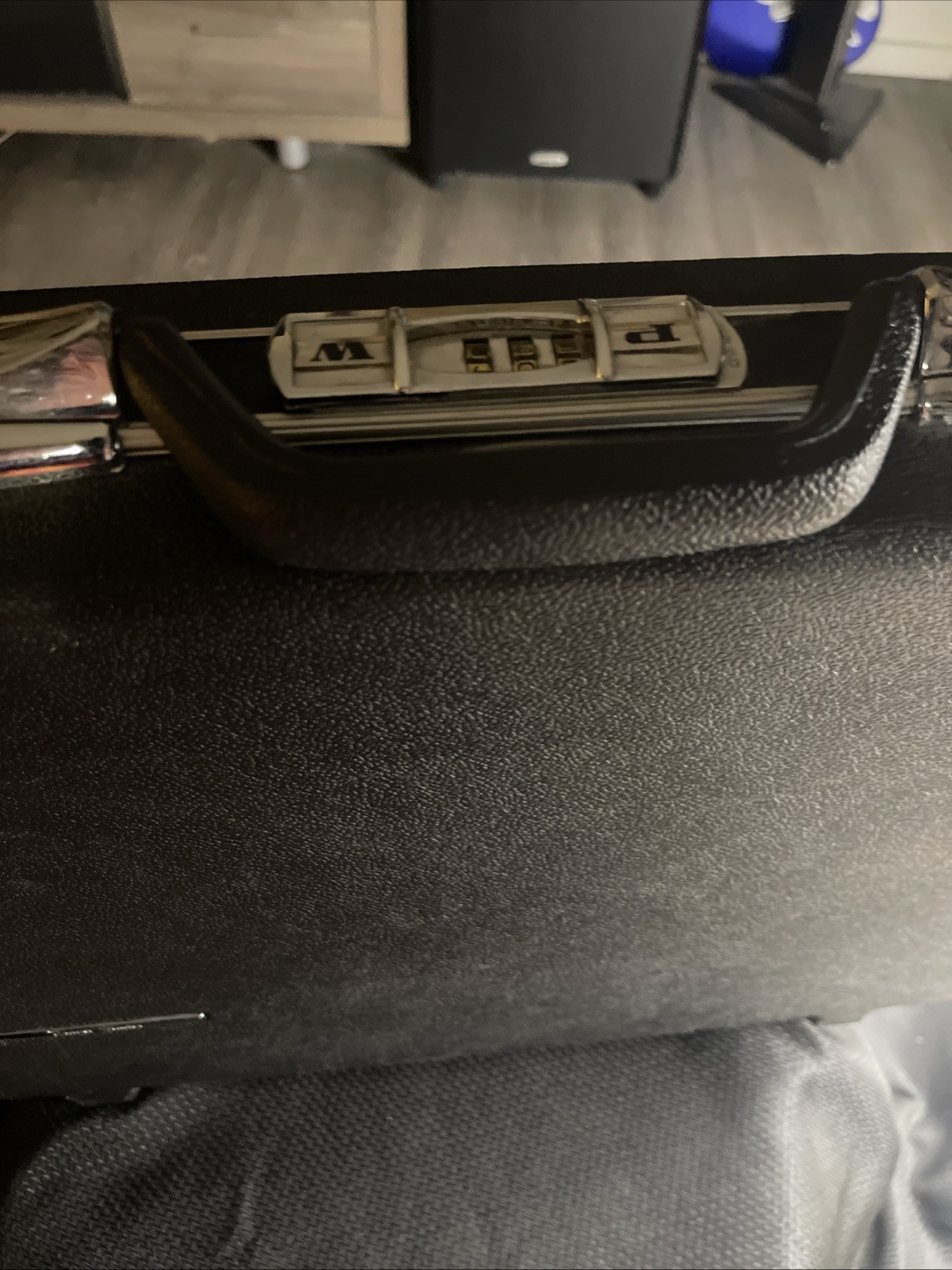 Vintage Sears Travel Master Hardshell Combo Lock Dark Gray Briefcase 18x14x4