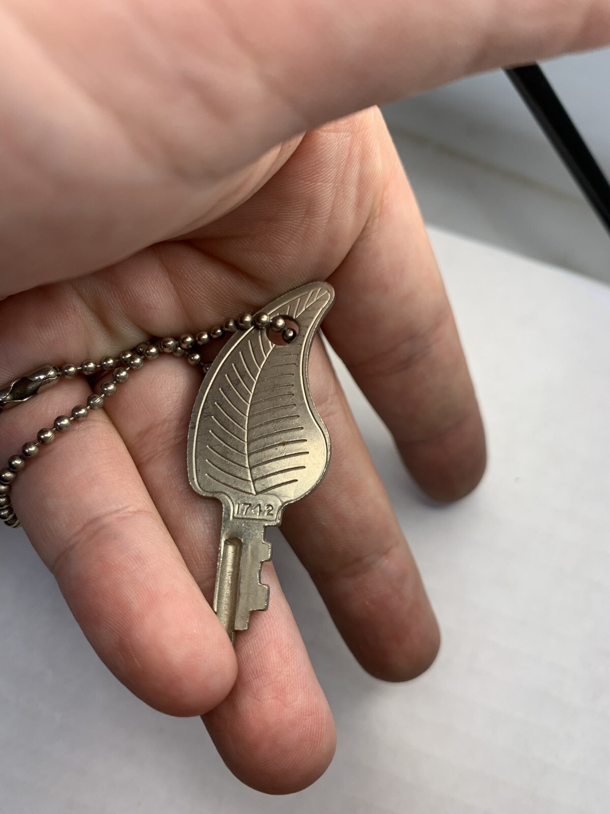 Vintage Presto Featherlite Luggage Replacement 1742 Suitcase Key Silver Keychain