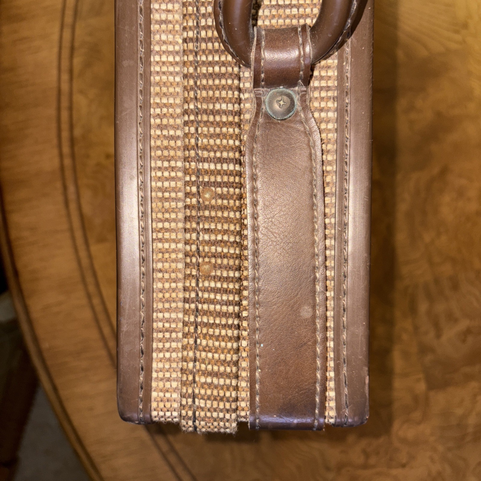 1920s Hartman Luggage Tweed And Leather Briefcase