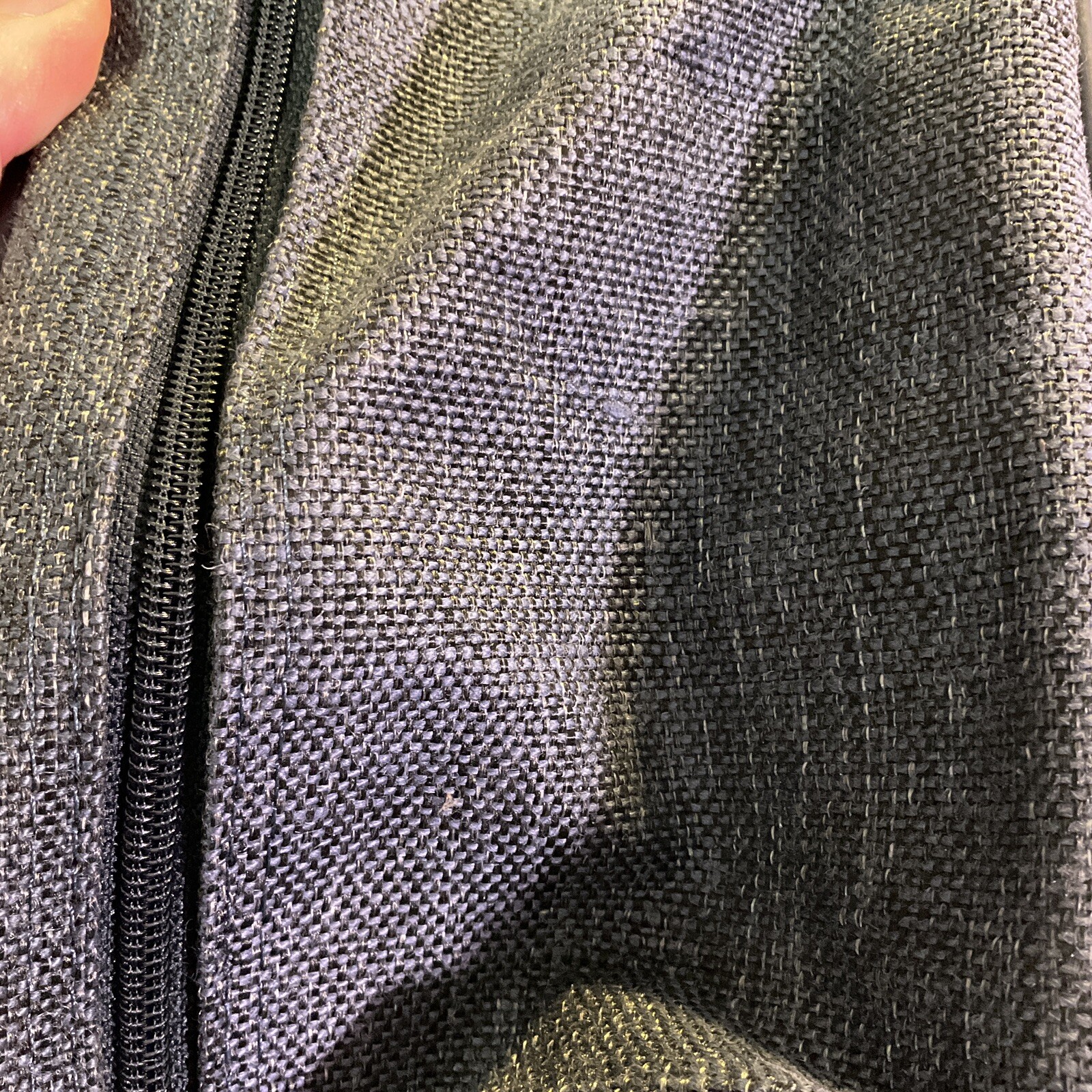 Vintage Oscar De La Renta Blue Red Tweed Travel Bag Luggage 14″ X 24″