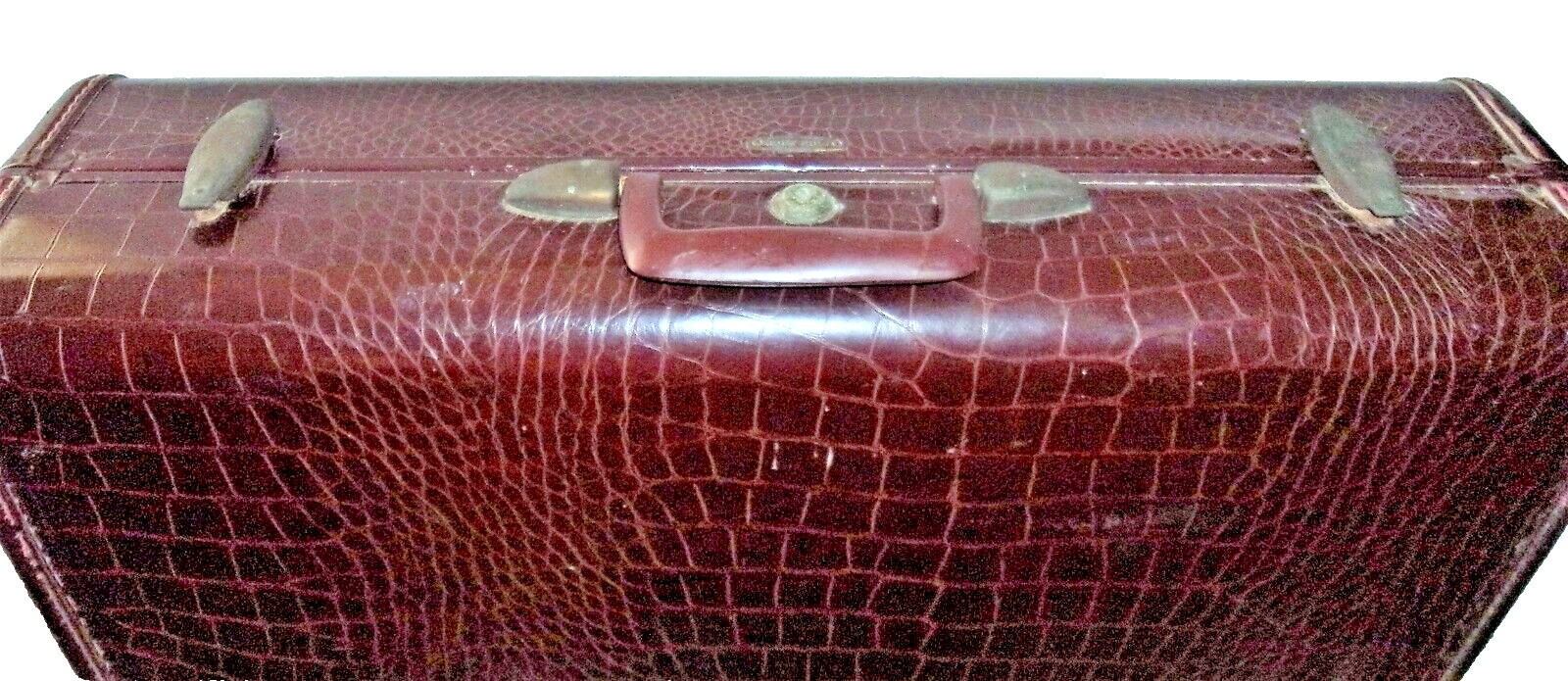 Vintage (1960s-1970s) SAMSONITE Faux Croc Hardshell Suitcase (Shwayder Bros)