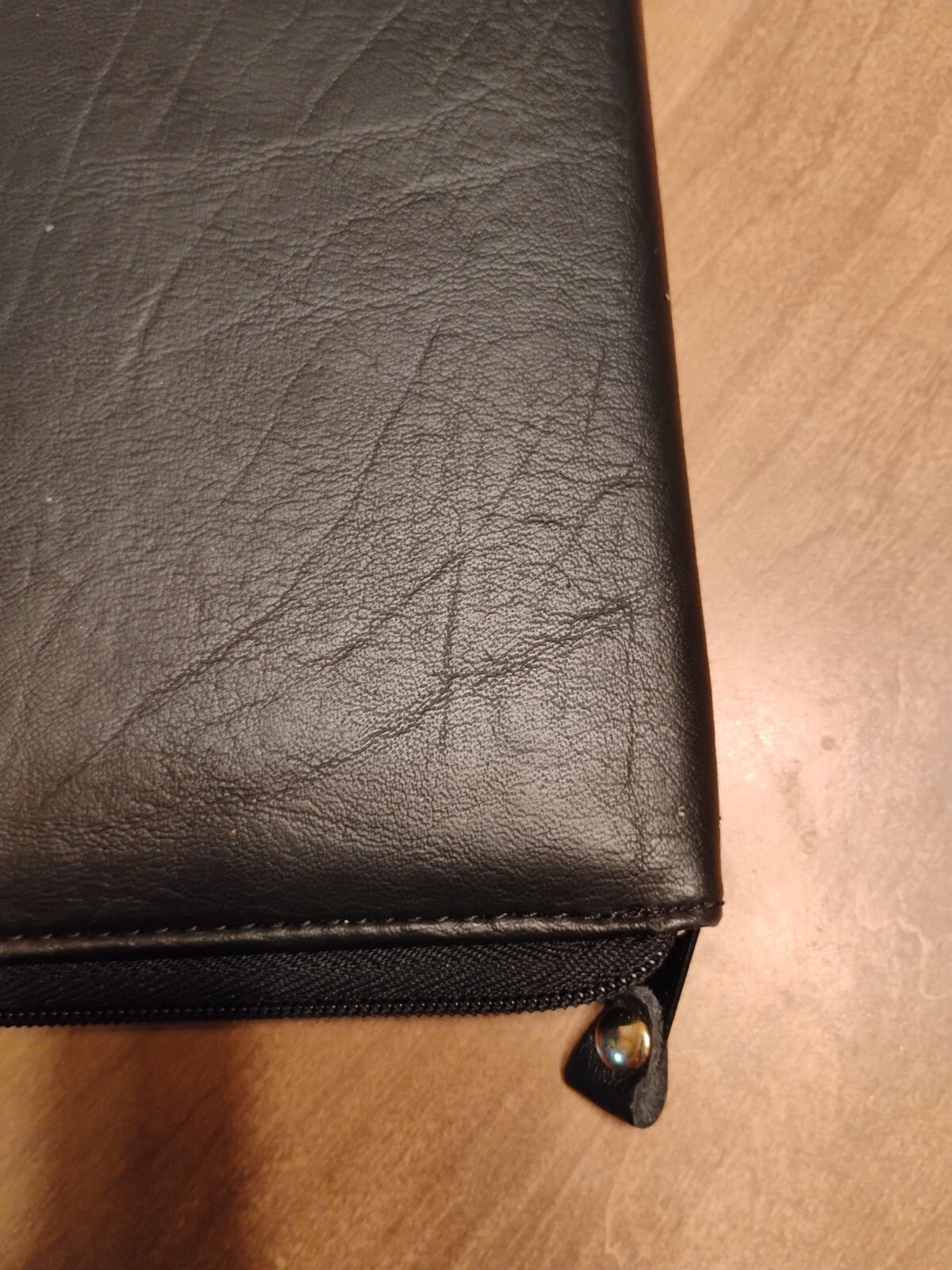 Vintage Delta Vacations Travel Case Black Leather Zipper Close Unique USA Nice