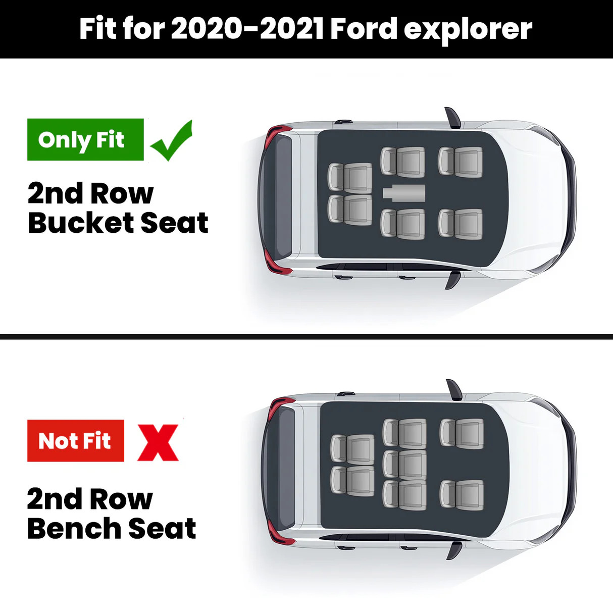 Floor Mats Cargo Liner Backrest Mat 2020 2021 2022 2023 2024 2025 Ford Explorer