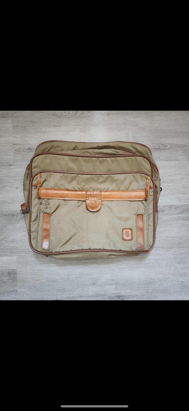 Vintage Hartmann Tan Canvas & Leather Carry-On /Garment Travel Bag – Classic USA