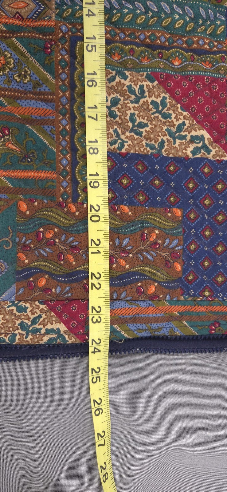 Vtg Vera Bradley Garment Bag Quilted Cotton Patchwork Travel Luggage USA 47×24