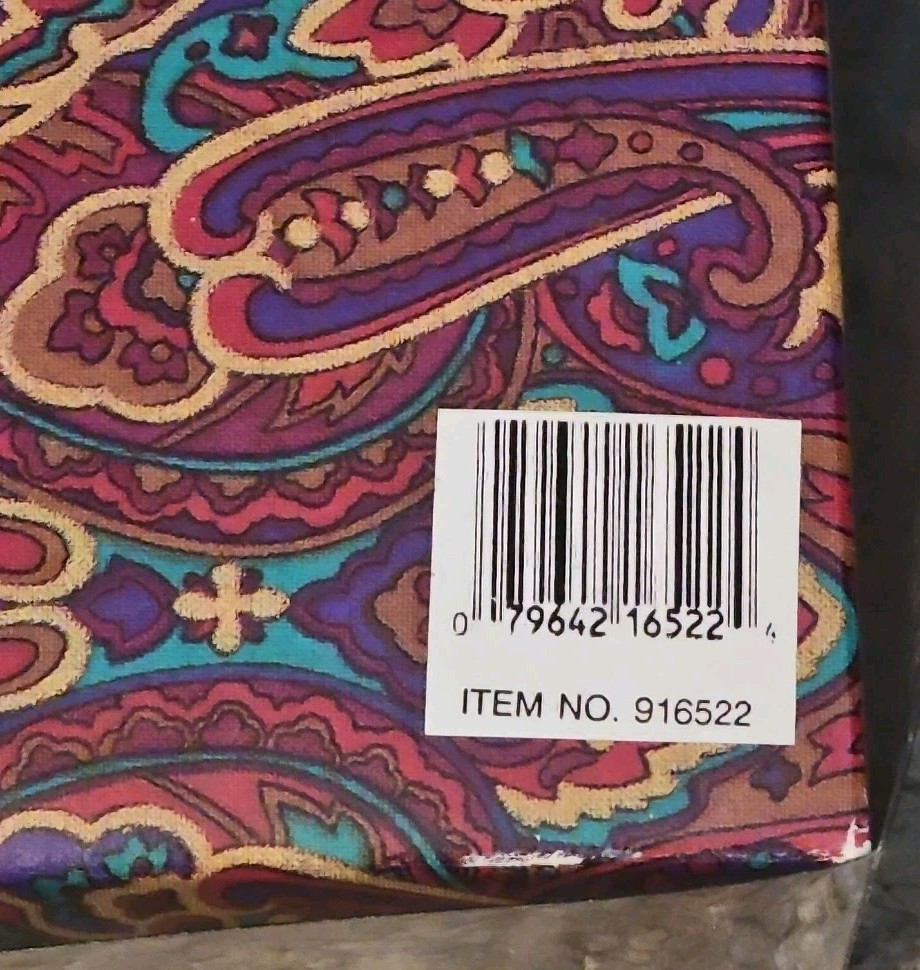 Vtg 60s 2 Pc Toilertry Cosmetic Bags Travel Case Cloth Purple & Gold Paisley