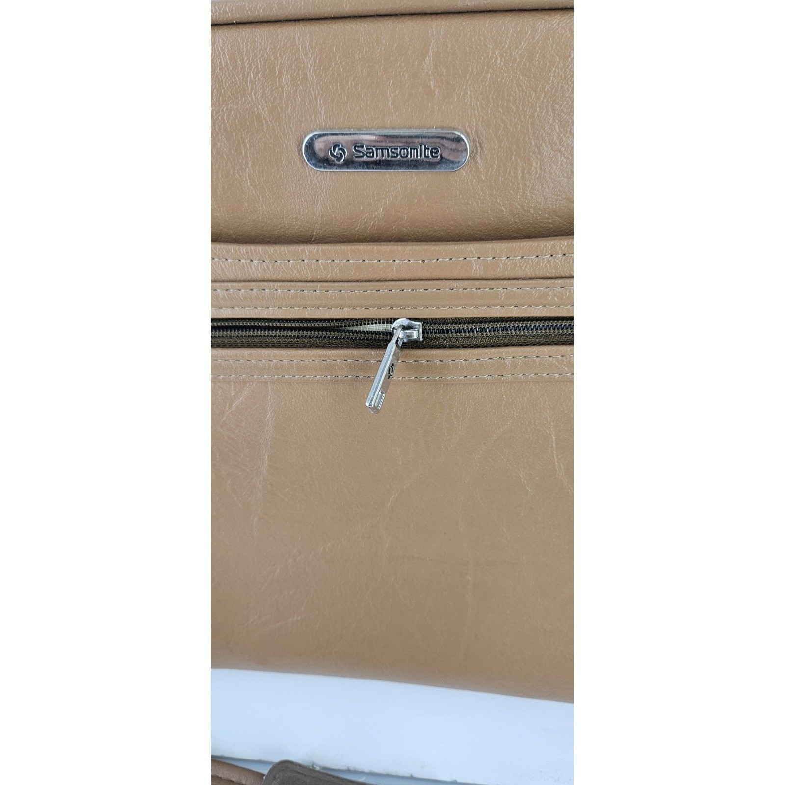 Samsonite Concord Shoulder Carry On Overnight Bag Tan/Brown Vinyl