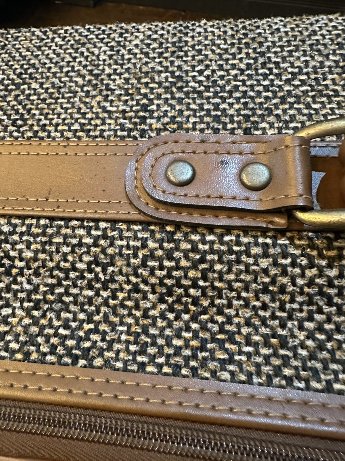 Vintage American Flyer Tweed Suitcase
