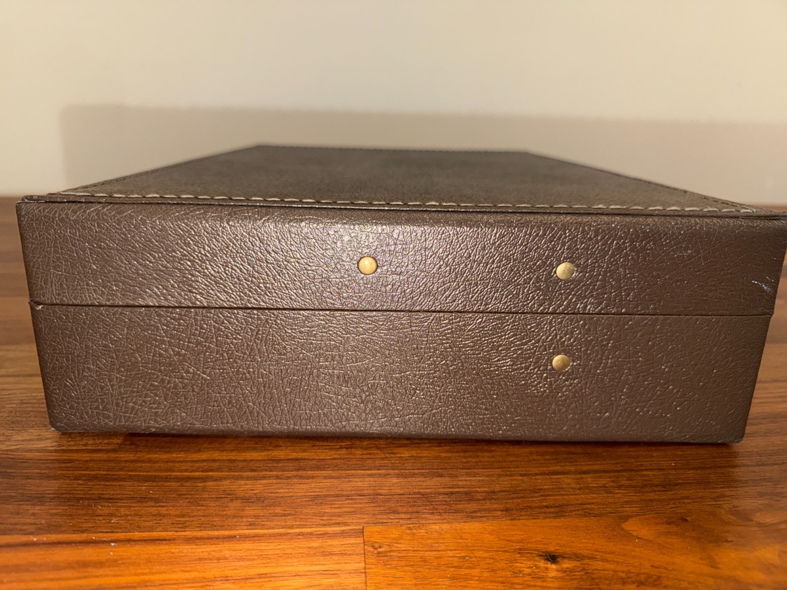 Vintage Attache Briefcase Cagiva Brass Hardware Combination Lock Portfolio Case
