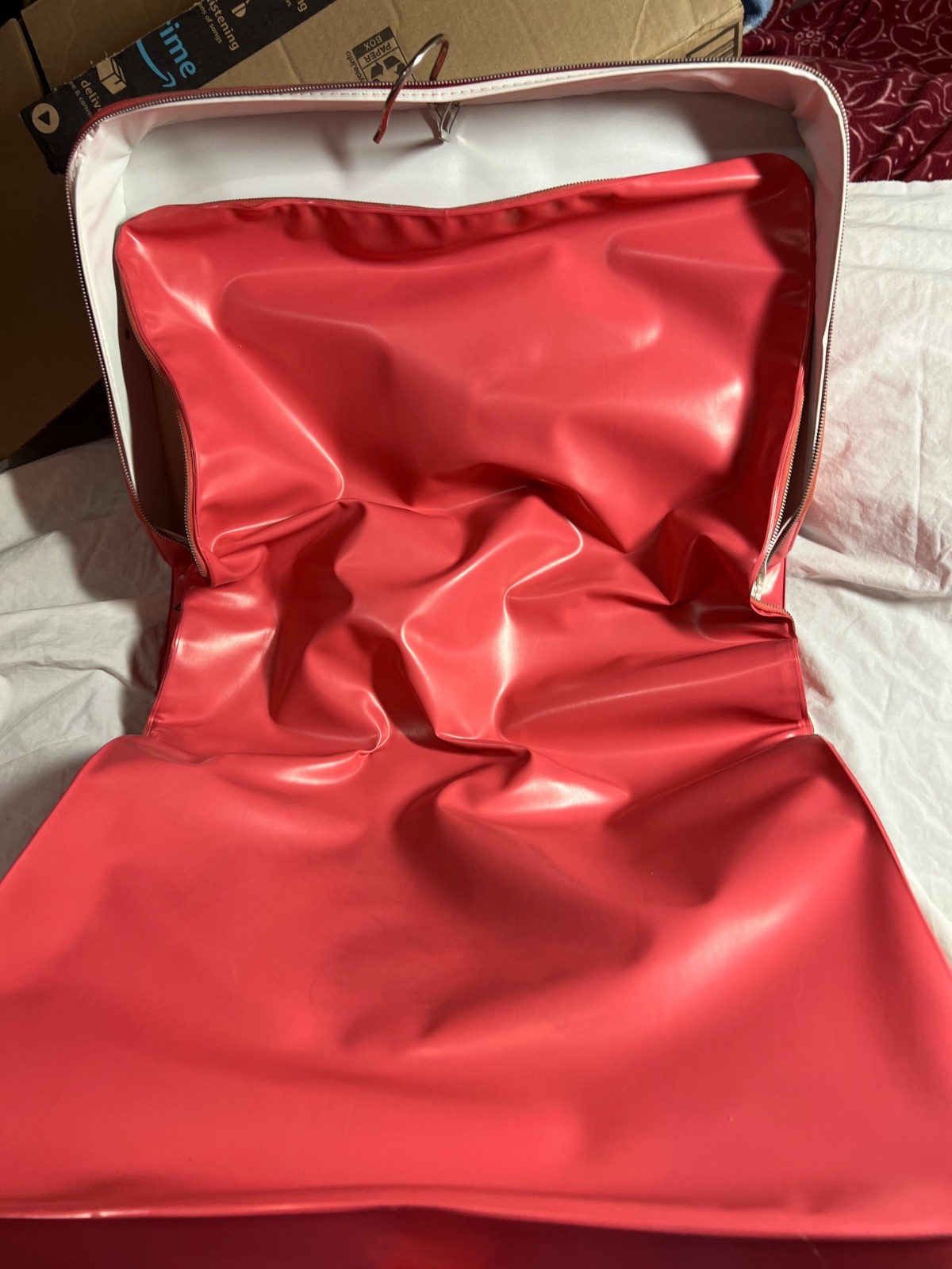 Juniorteen Pink Suitcase 1960s Garment Bag Case Barbie Standard Plastic