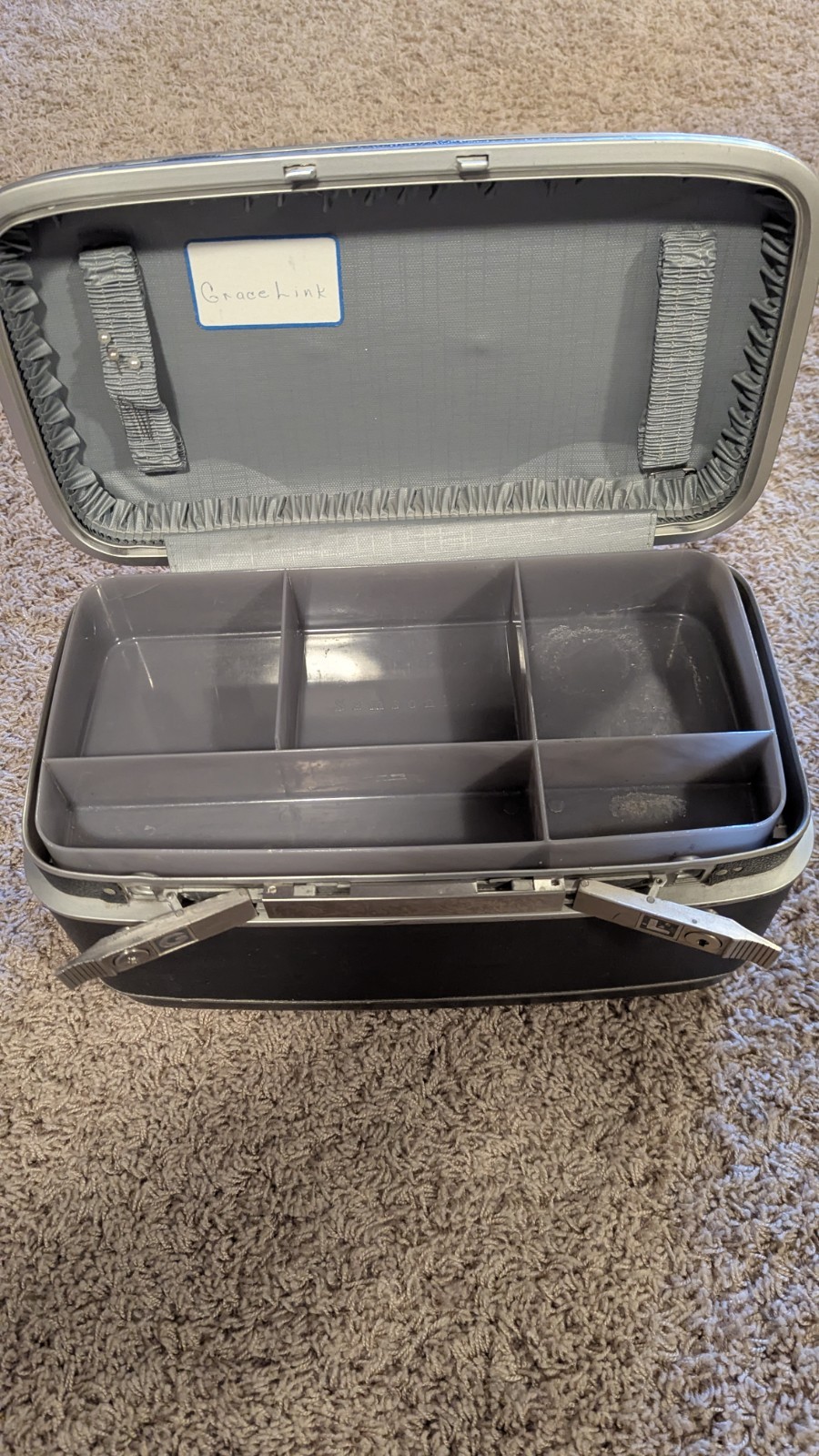 Vintage Samsonite Hard Suitcase & Travel Train Case Luggage Owned By First Lady