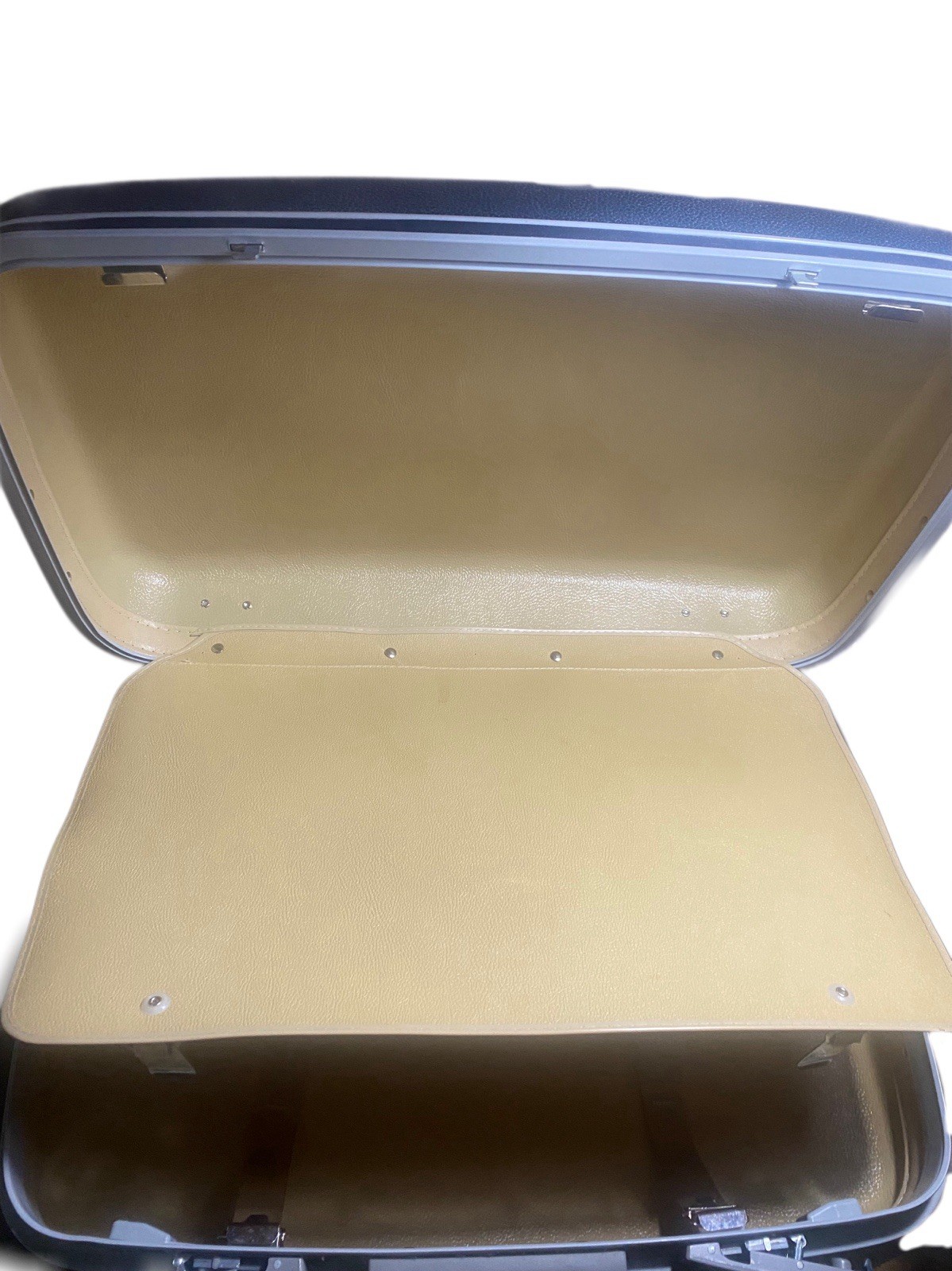 Vintage Samsonite Hard Shell Suitcase CarryPak 46 Navy Blue 1970s Travel Case