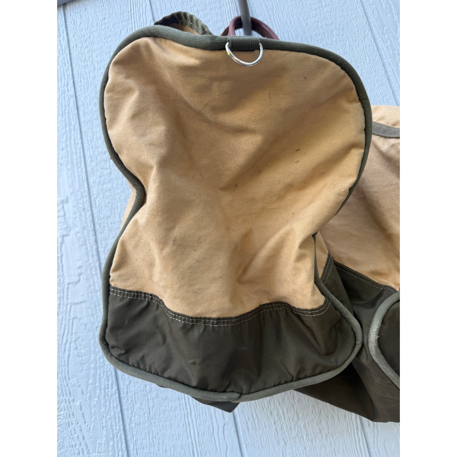 VTG LARGE GOKEY Battenkill No.9 Weekend Duffle Bag Luggage Cavas Leather RARE