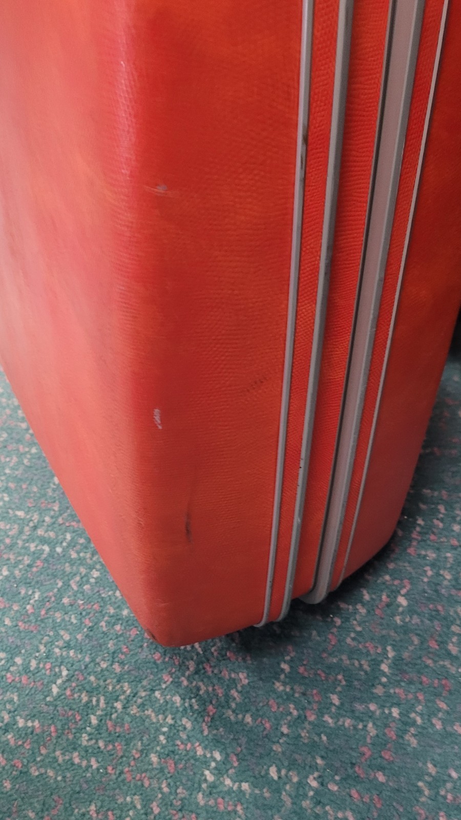Orange Samsonite Silhouette Luggage Suitcase Vintage Hard Shell 25″ No Key