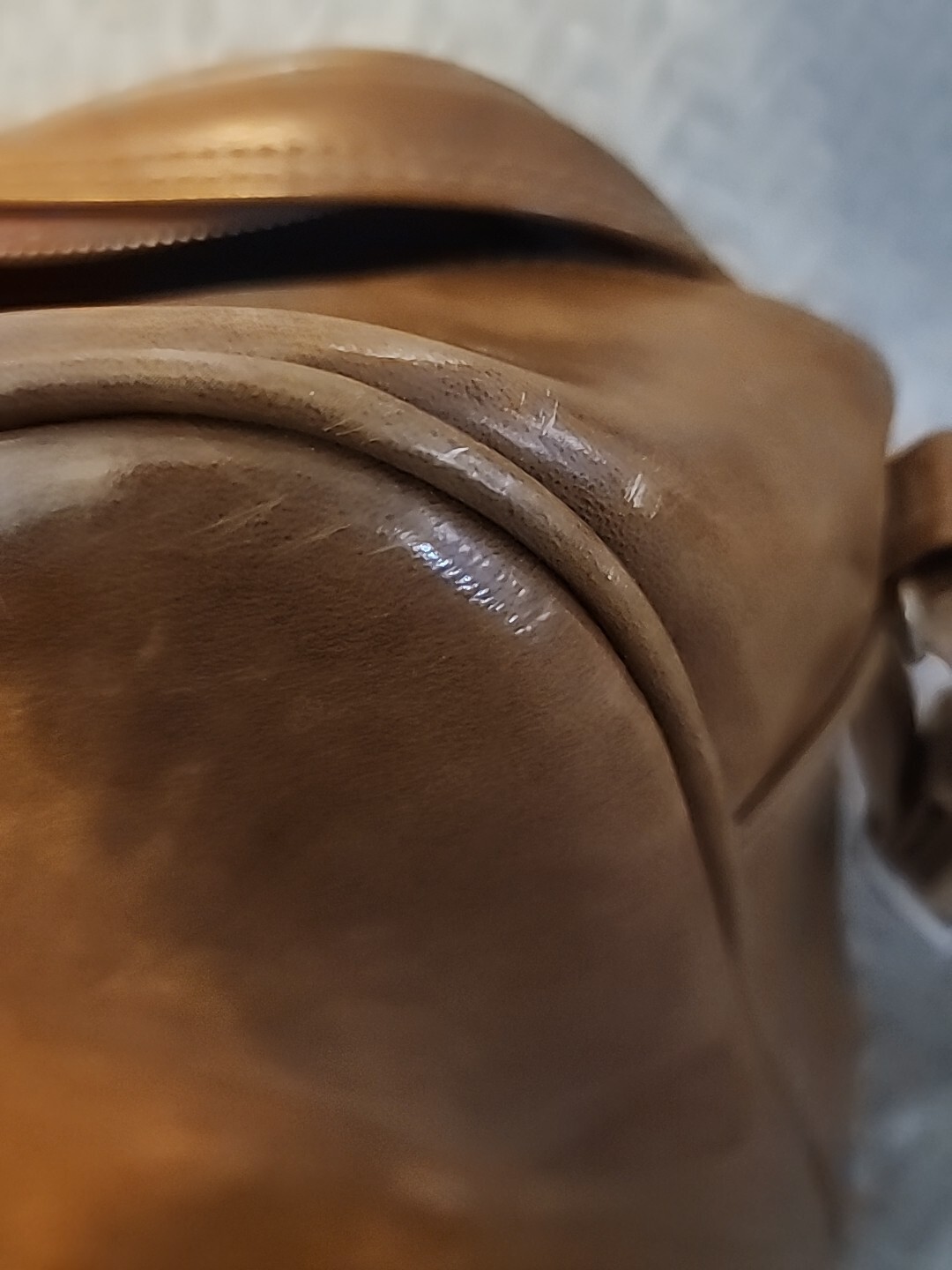 Vintage Airway Industries Zippered Brown Carry-On Travel Luggage Suitcase Bag