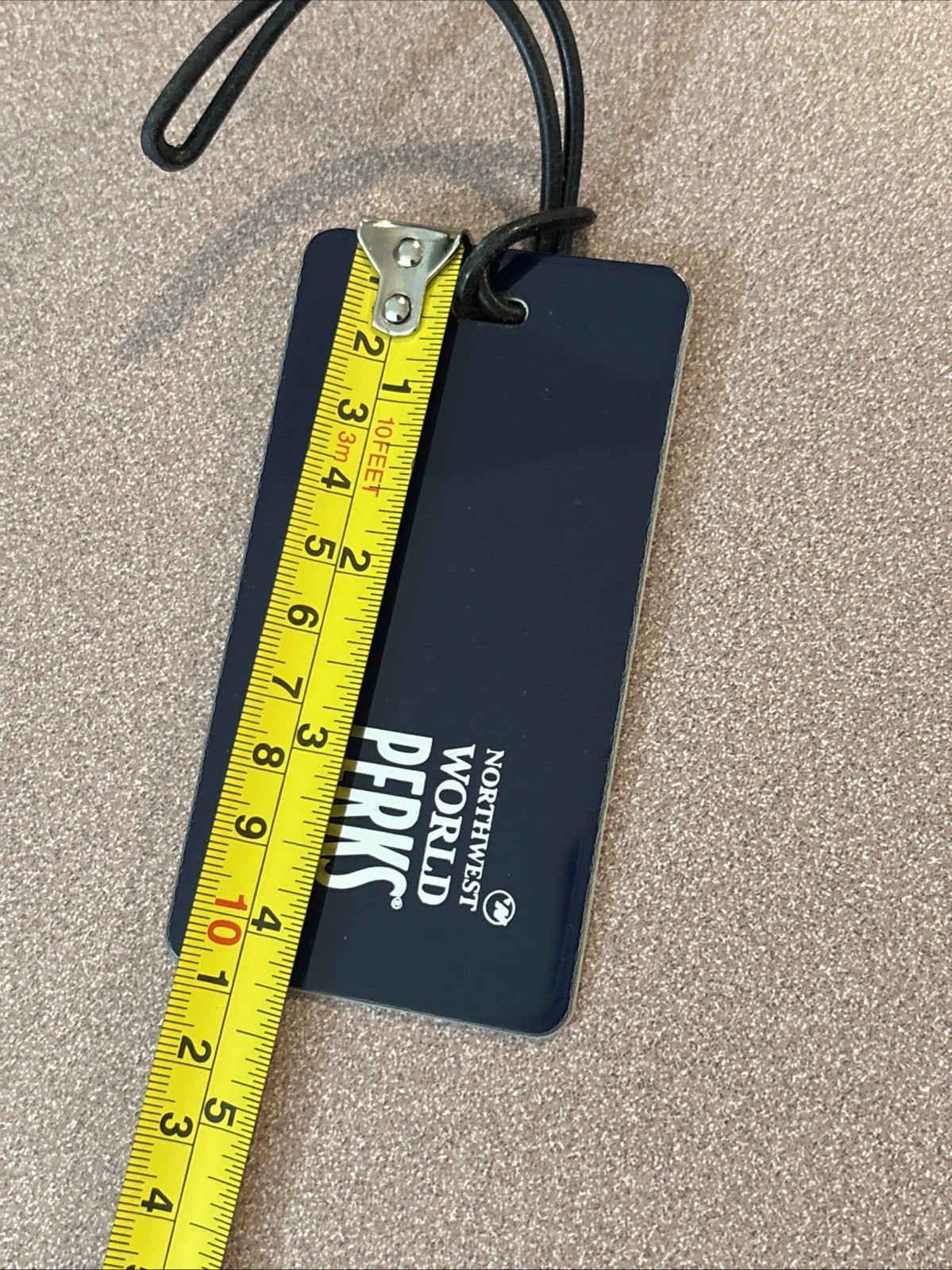 Rare Vintage Northwest Airline World Perks Travel Luggage Tag