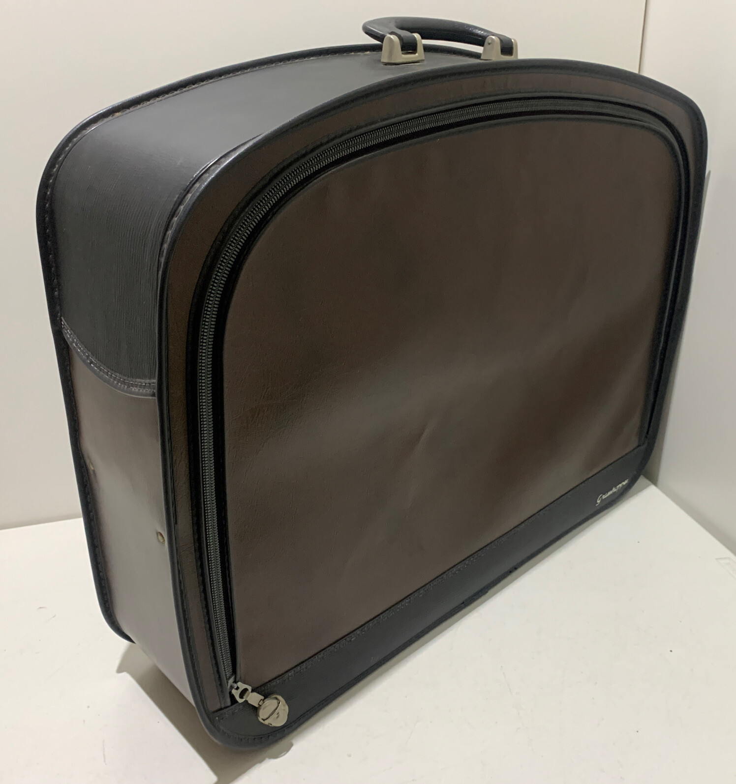 Vintage Spacemate Suitcase Atlantic Grasshopper Luggage Zipper Lid Lock Keys