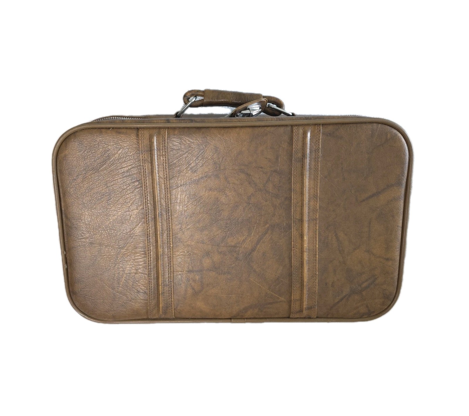 American Tourister Suitcase Vintage 70s Escort Series Naugahyde Faux Leather