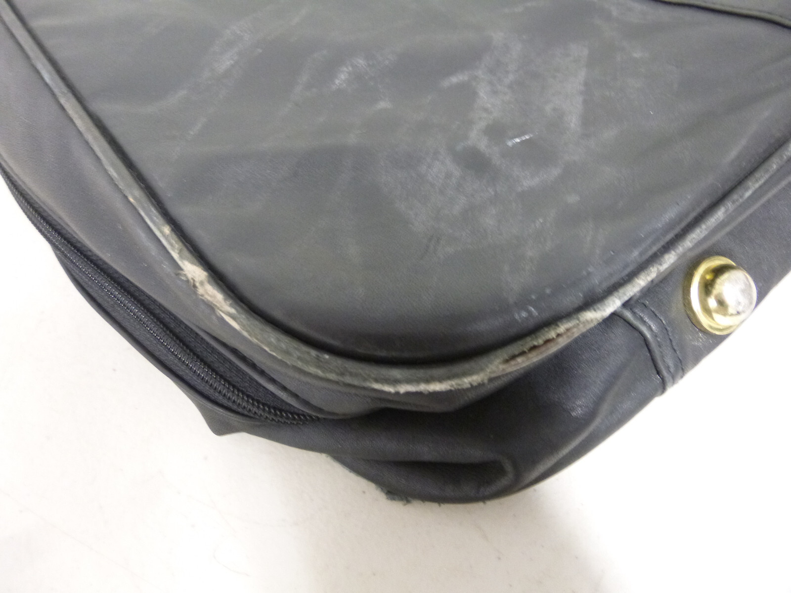 Vintage Genuine MGM/UA Home Video Black Leather Travel Bag Suitcase