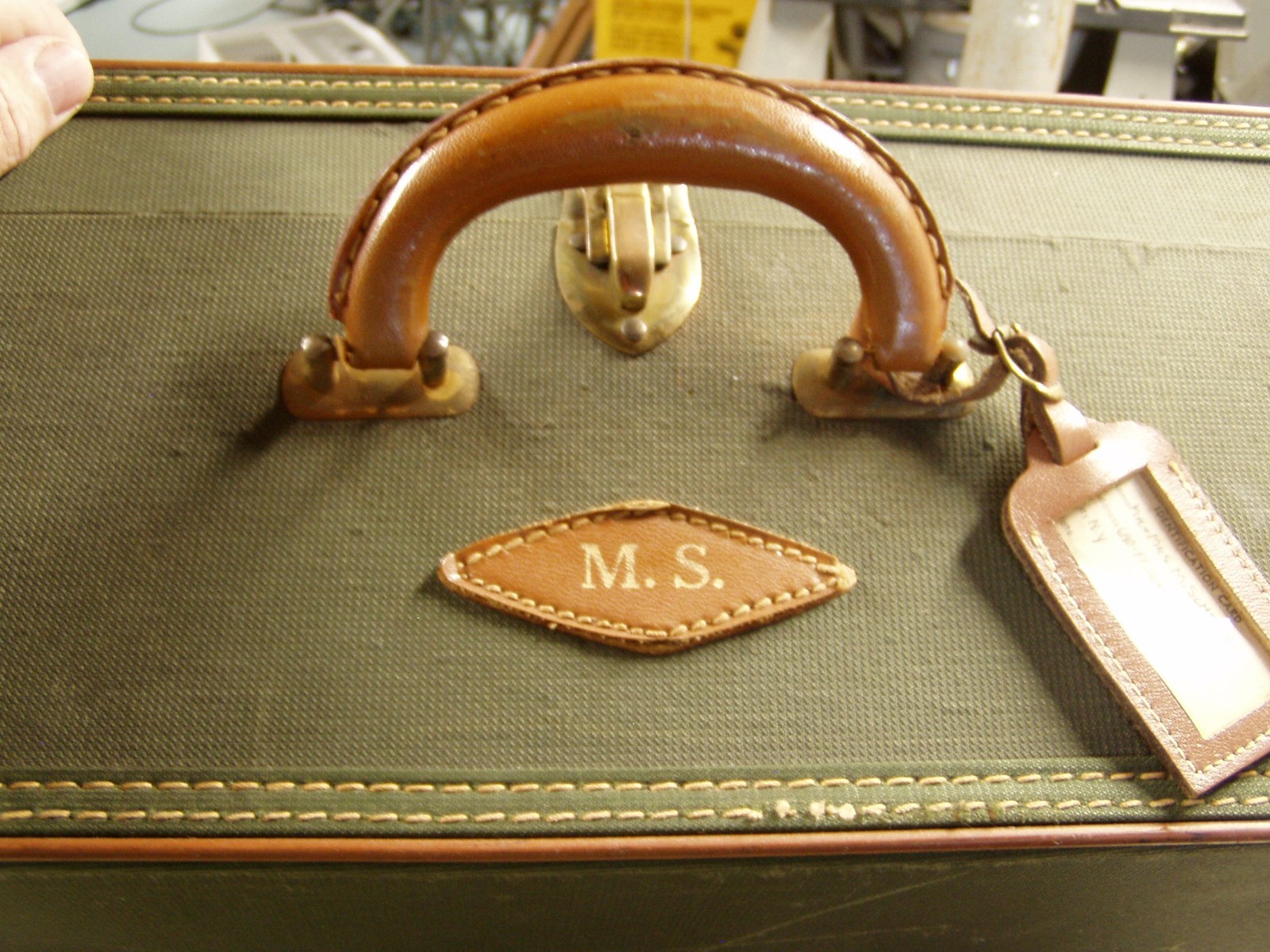 Vintage Pair Leeds Custom Luggage Suitcases Fifth Avenue, N.Y.N.Y.