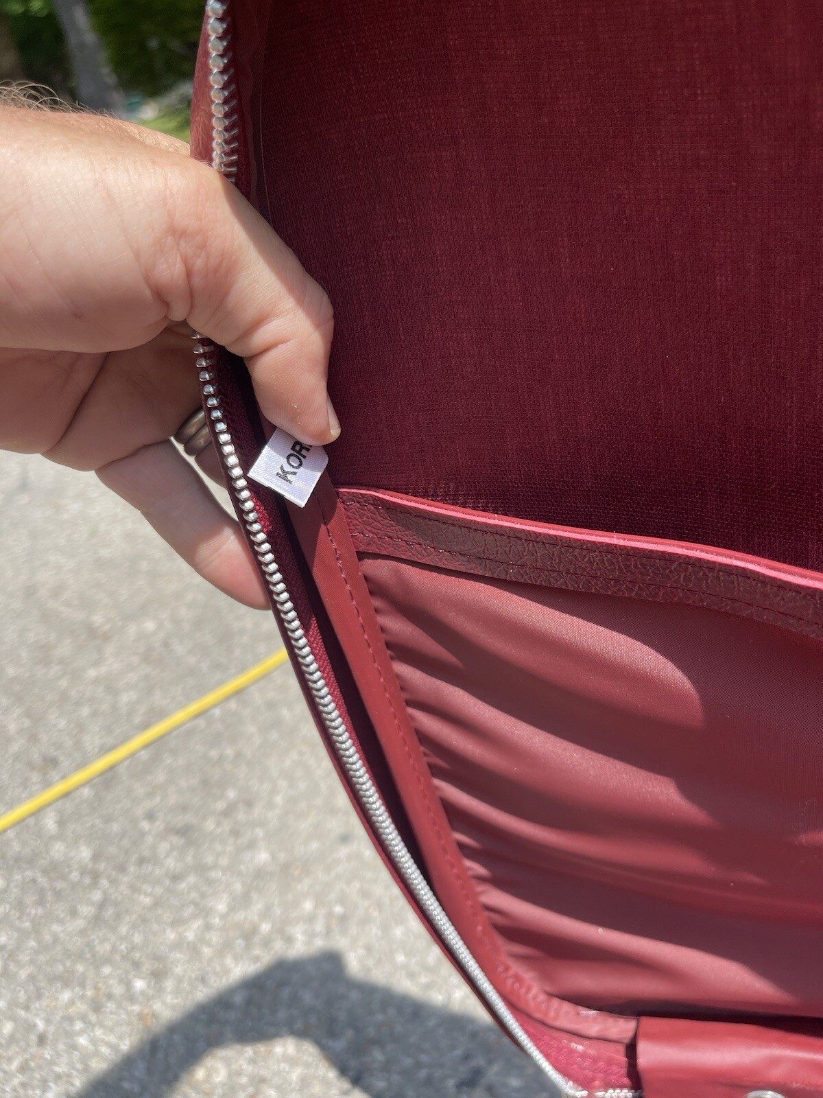 Vintage Maroon Red Luggage 4 piece Set Nesting Suitcases Wow Korea Very Nice