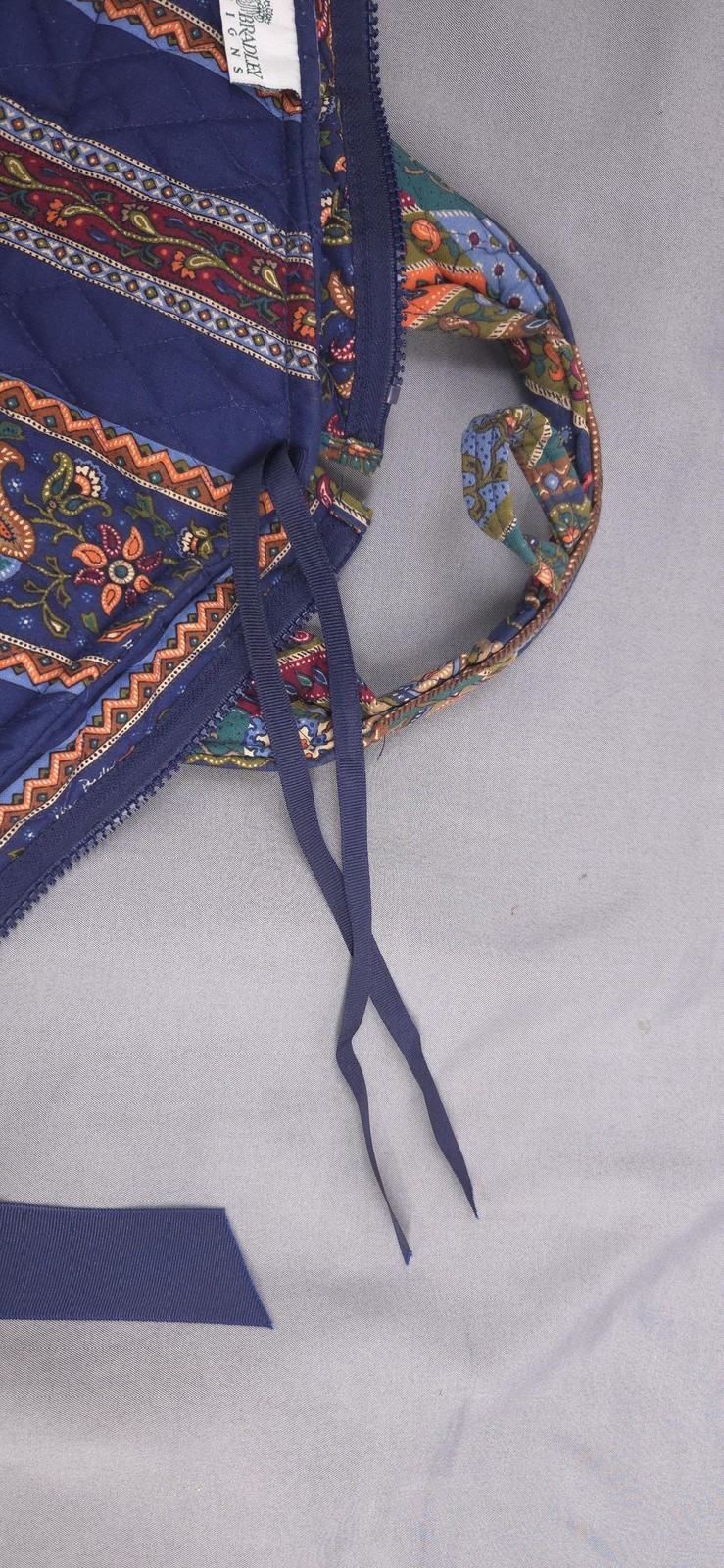 Vtg Vera Bradley Garment Bag Quilted Cotton Patchwork Travel Luggage USA 47×24