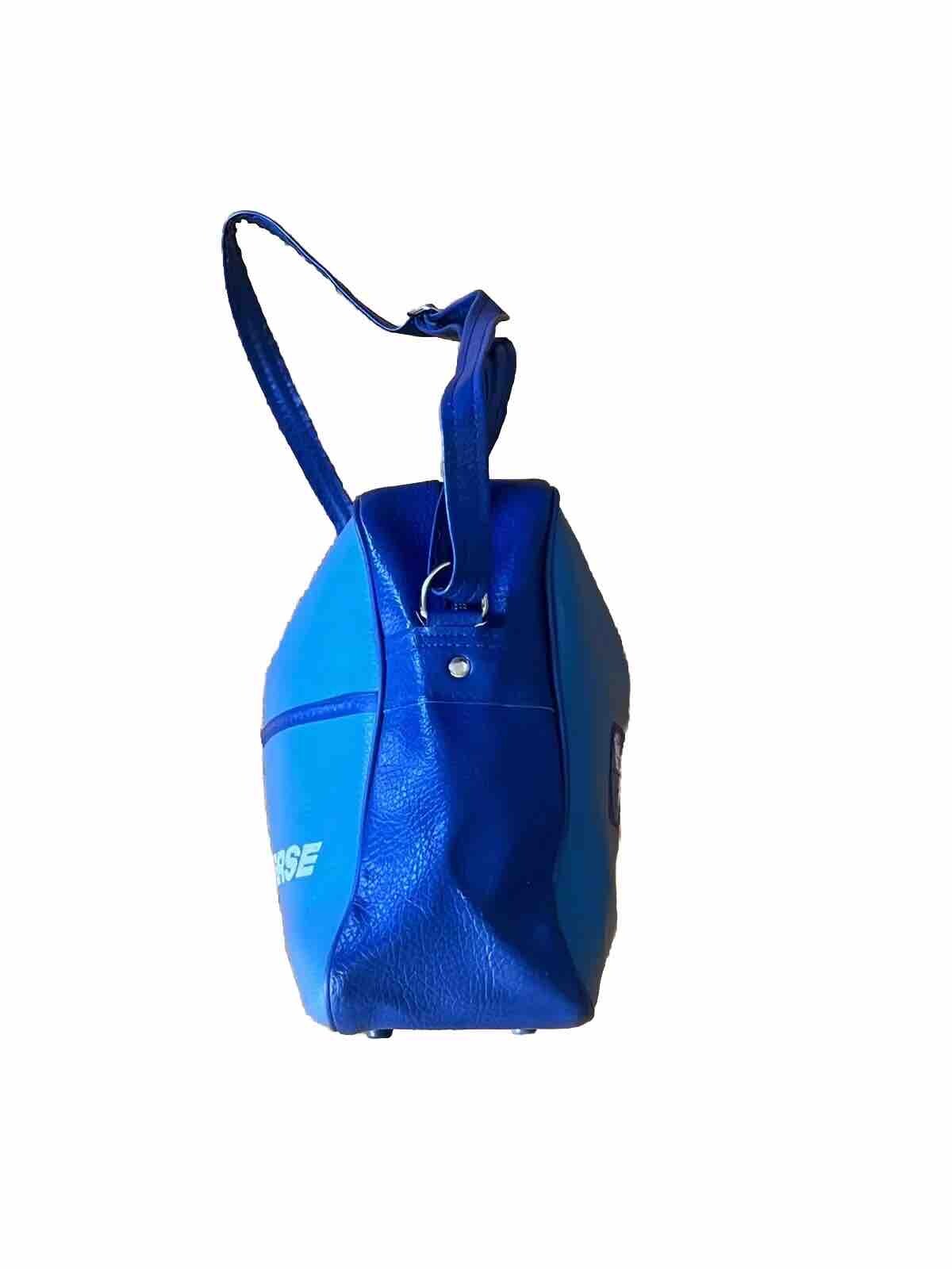Vintage 1970’s Panam Style Naugahyde Explorer Blue Travel Bag for Club Universe
