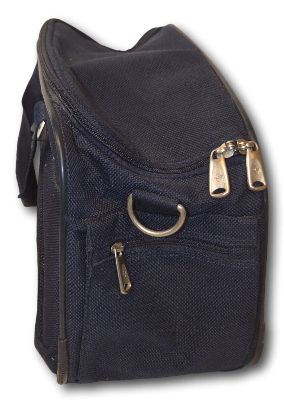 Vintage Retro Samsonite Navy Canvas Carry On Overnight Travel Bag Luggage Duffle