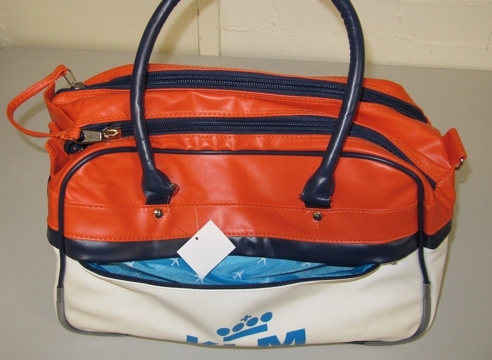 New! KLM Retro bag with carry-on strap, in alternative color: Orange