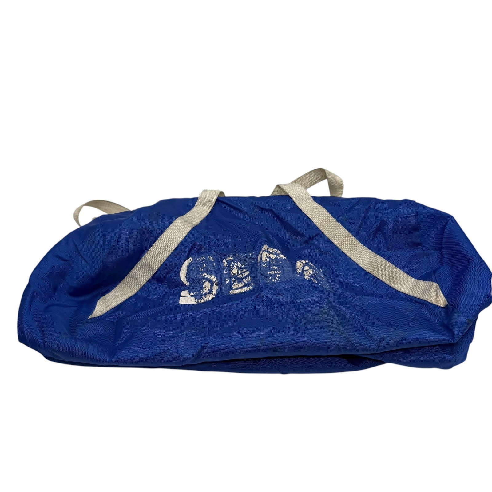 Sega Duffel Bag Unisex Blue Vintage Retro Gaming Logo Gym Travel Bag