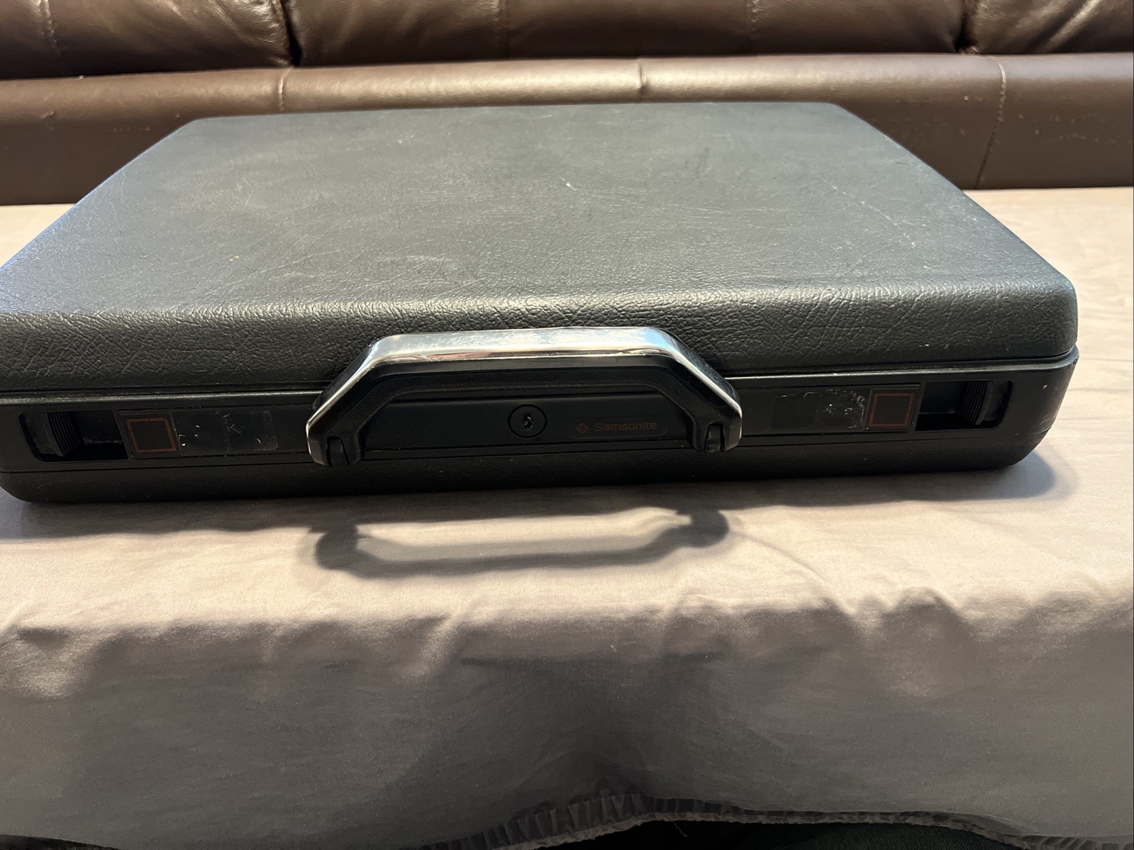 Vintage Samsonite Broker GL Slim Hard Shell Black Briefcase Attache 1985 No Key