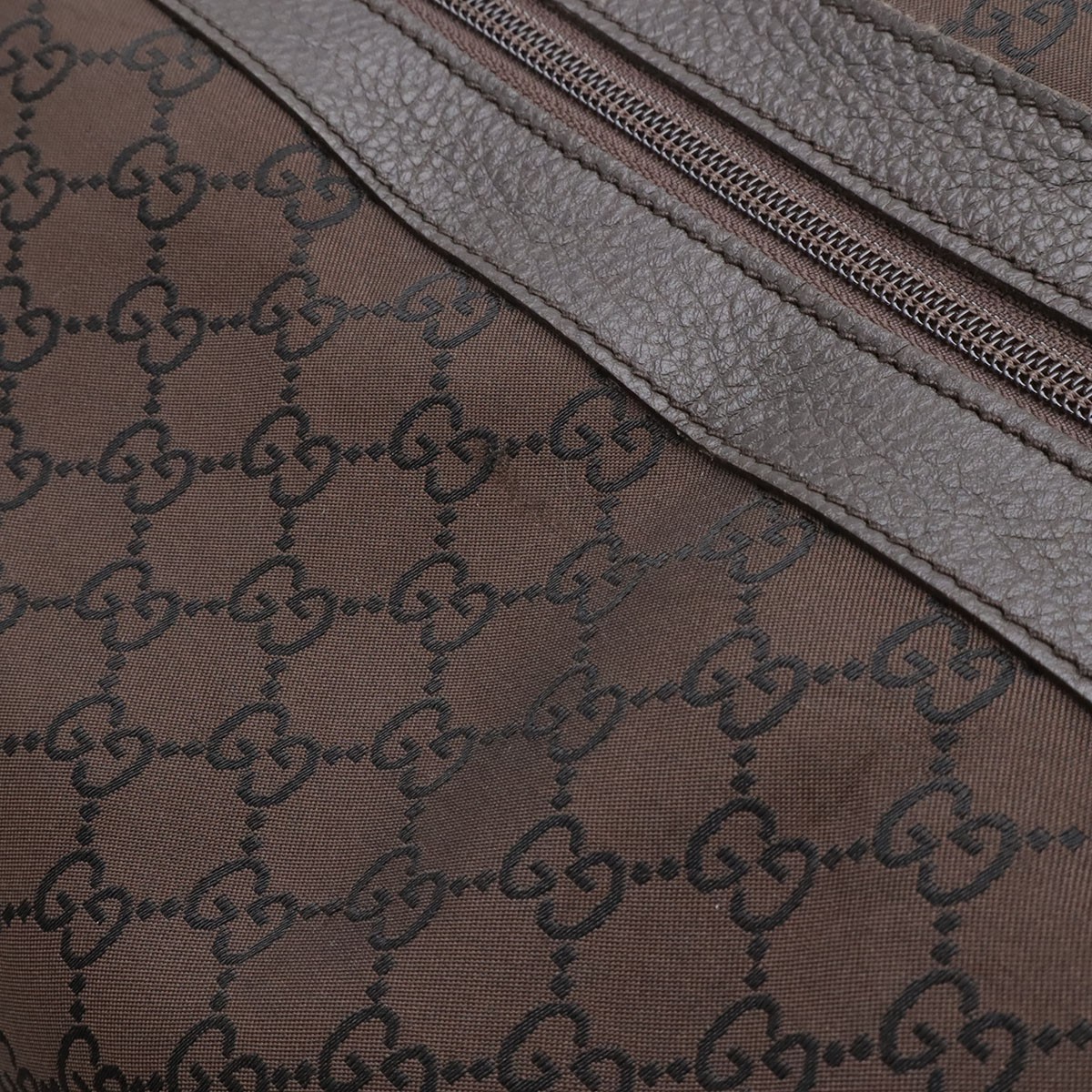 Gucci GG Nylon Leather 2way Travel Bag – DUTY FREE