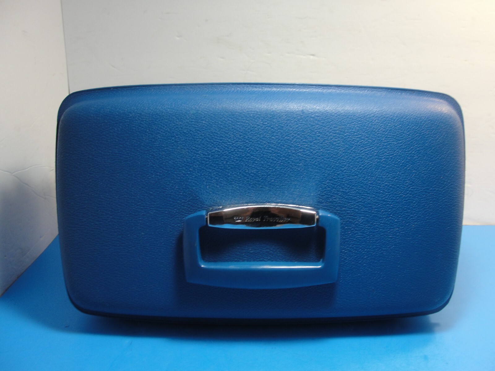 VINTAGE SAMSONITE ROYAL TRAVELLER MEDALIST BLUE MAKEUP TRAIN CASE TRAY & MIRROR