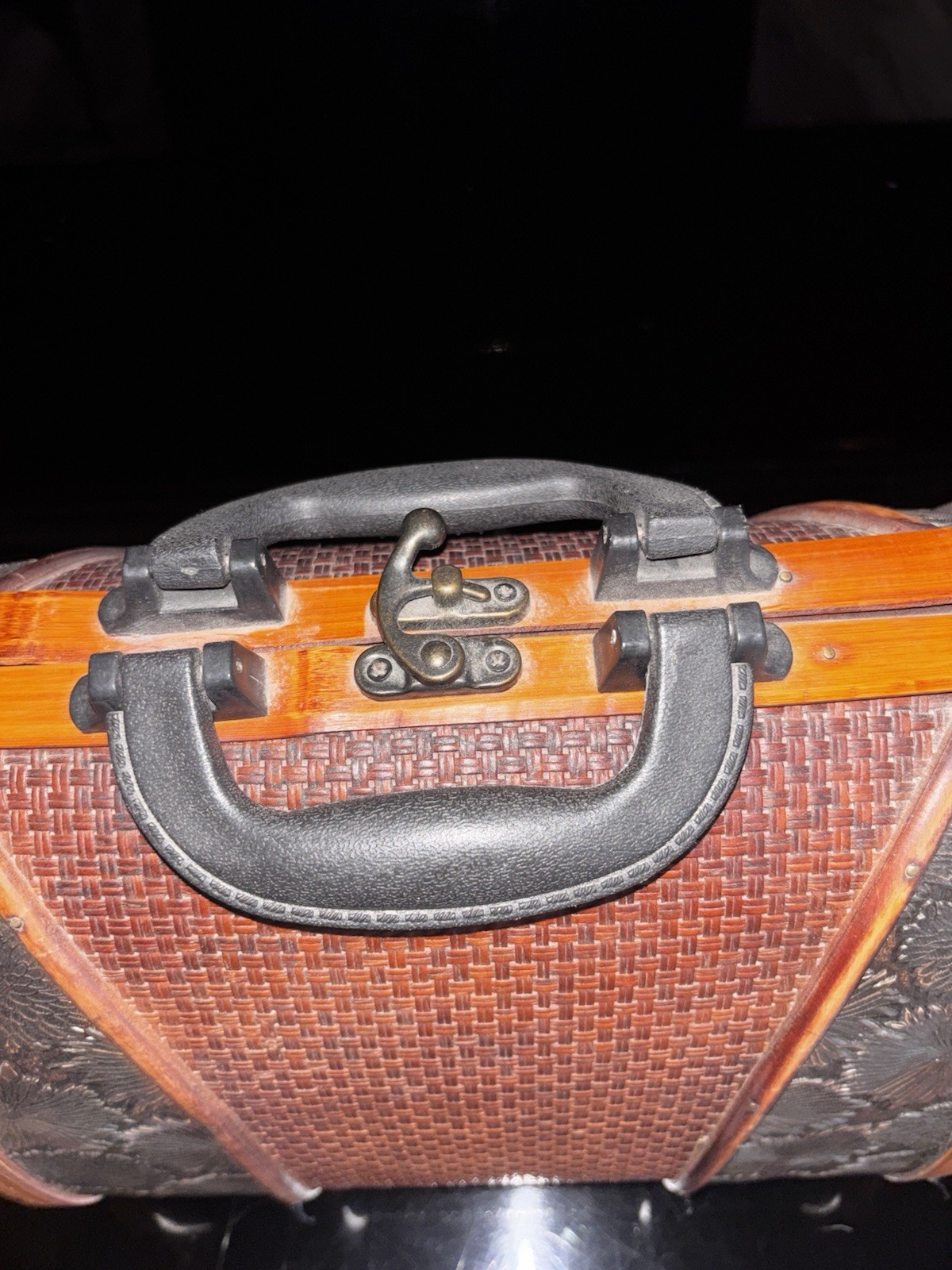 1950s True Vintage Brown Leather Hard-Sided Holdall Up to 40L Lockable