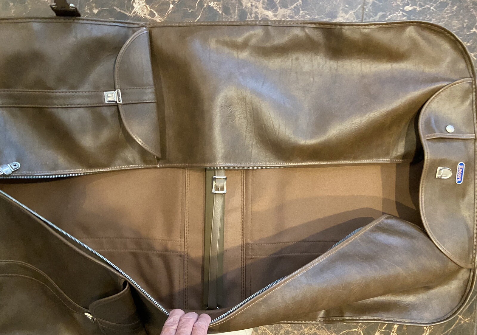 Vintage American Tourister Escort Garment Bag Faux Leather Good Condition *READ
