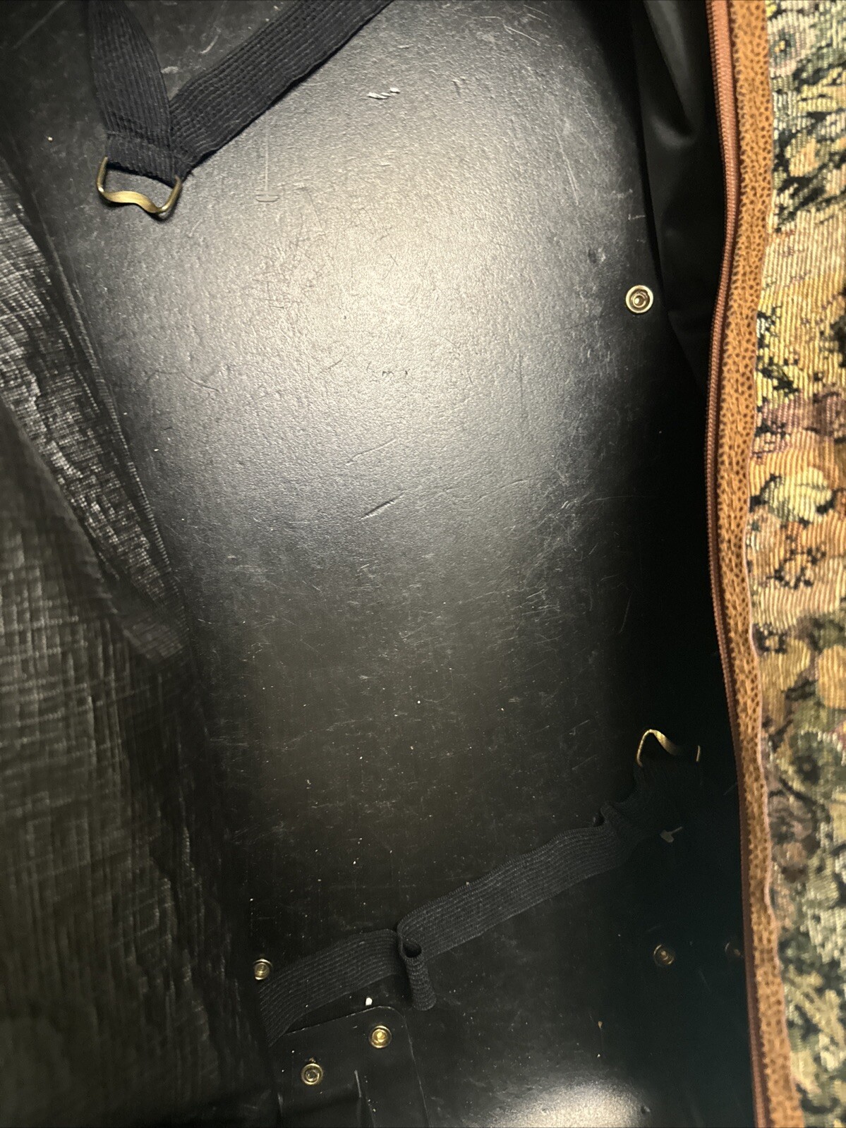Vintage 1975 Sasson Floral/Leather Carry On/Weekender Bag