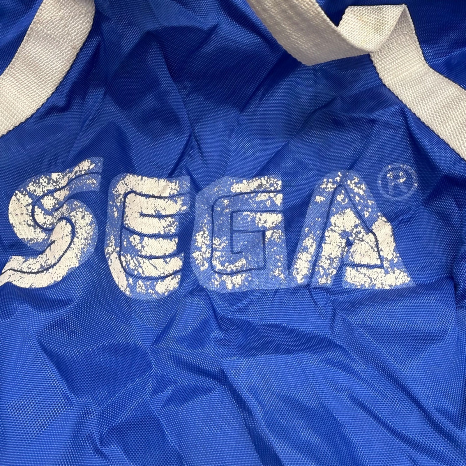 Sega Duffel Bag Unisex Blue Vintage Retro Gaming Logo Gym Travel Bag
