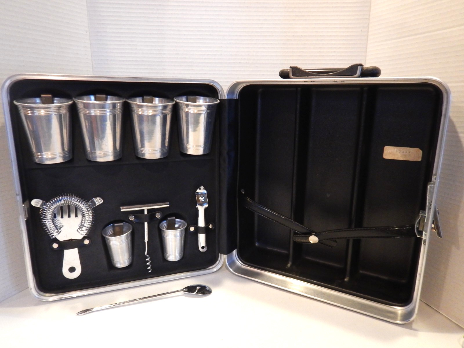 Vintage Platt Travel Bar Case With Accesories NO KEY Read Entire Narrative