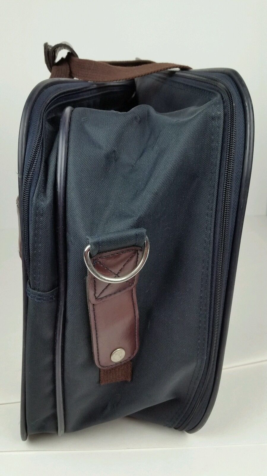 Vintage Samsonite Sidekicks 2 Business Attache Nylon Carry On Bag Leather Trim