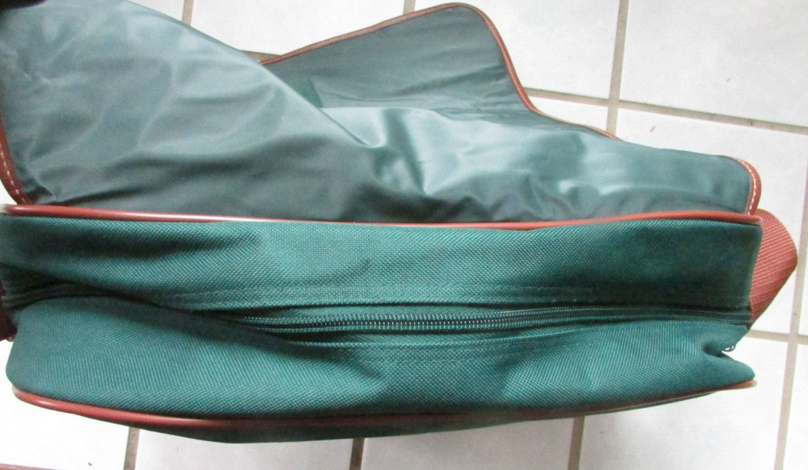 Vtg Ralph Lauren Polo Fragrances Large Green Canvas Shoulder Messenger Bag
