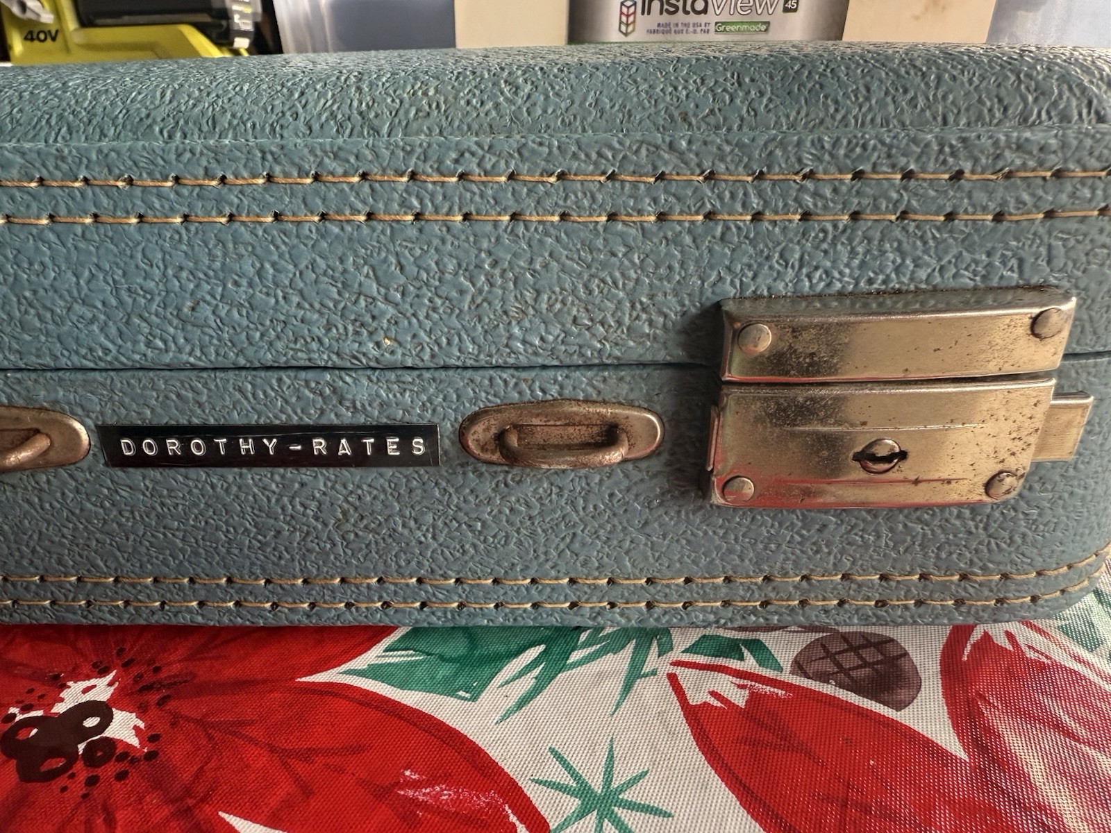 1950s Vintage Baby Blue Dorothy Rates Luggage