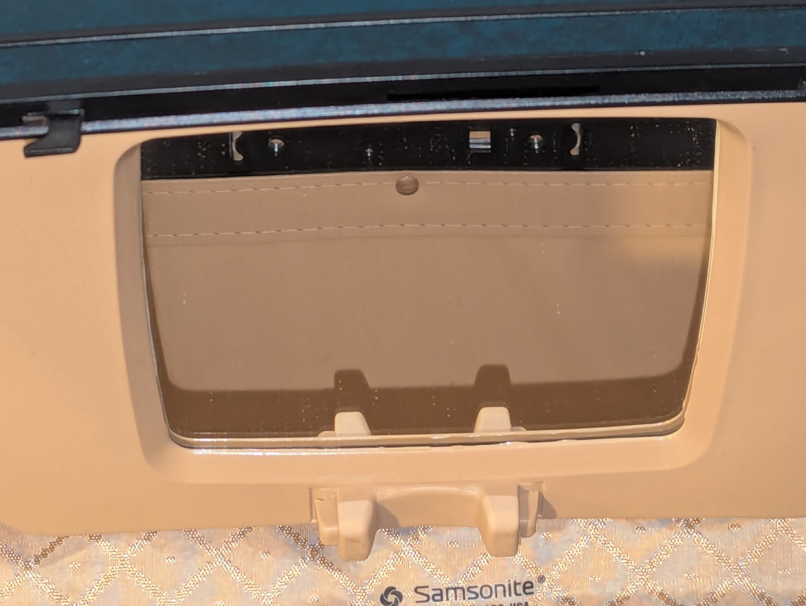 Vintage Samsonite Profile II Train Case – Teal Blue Makeup Suitcase w/ Tray & 2