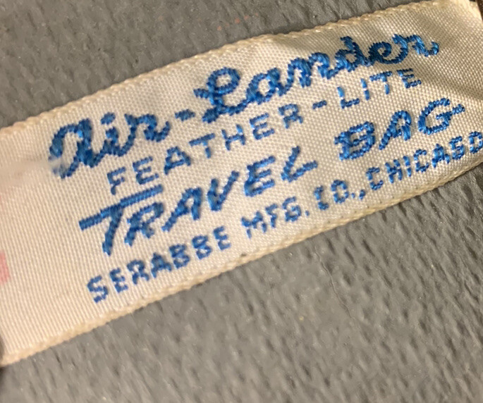 Vintage ~Feather Lite~Tapestry Travel Bag For Shoes~Bell Shape~Outside Pocket