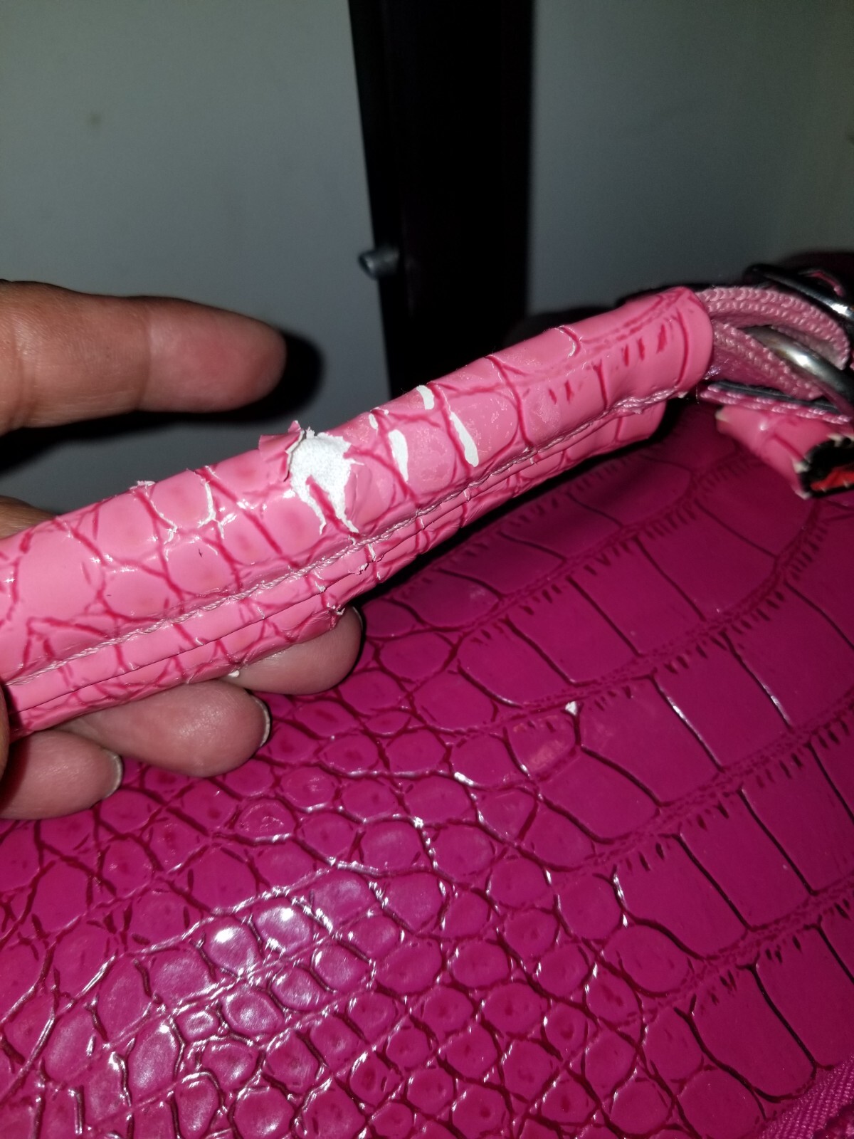 Vintage G by Guess Faux croc pink luggage carry on