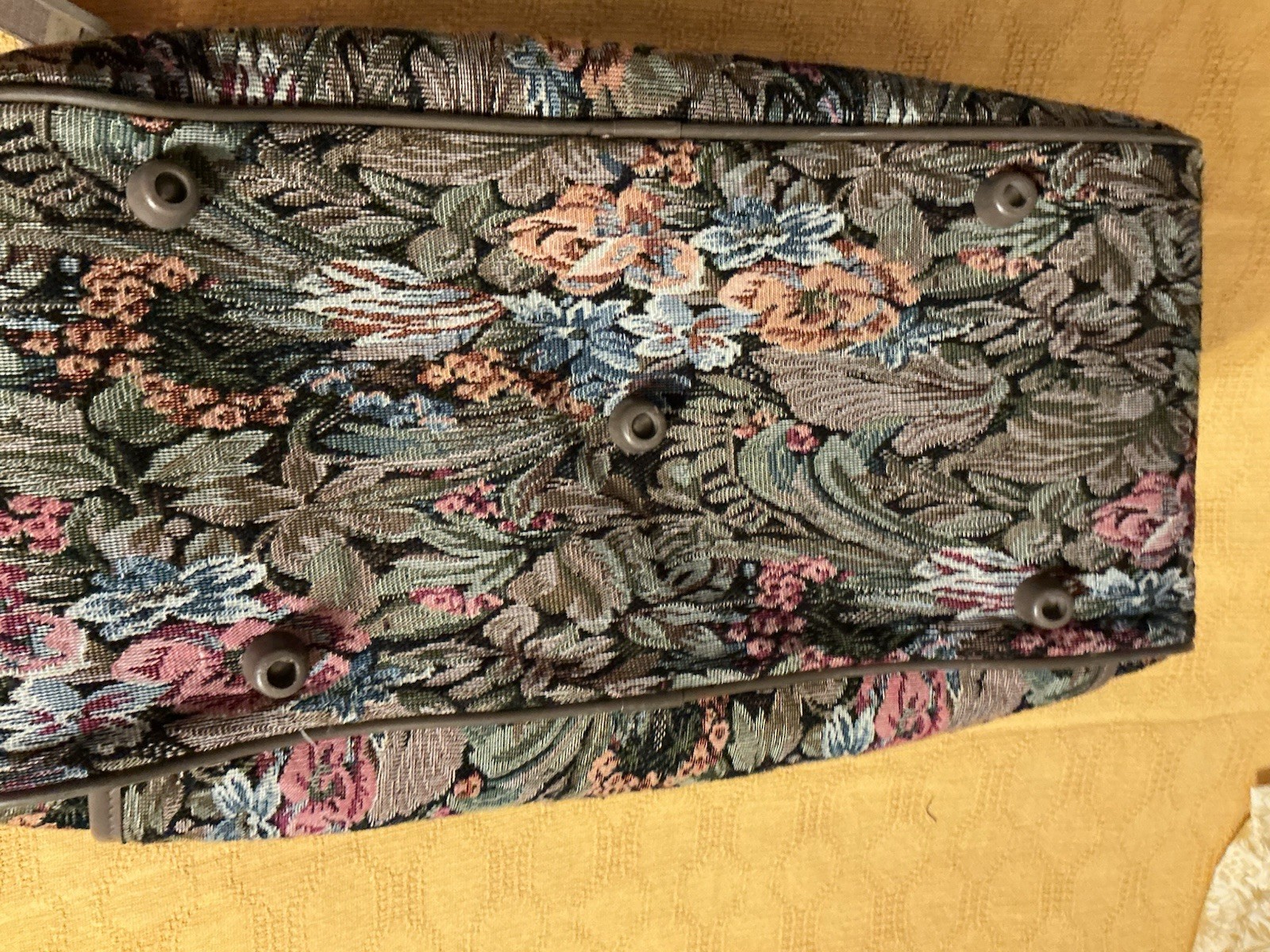 Jordache VINTAGE Floral Tapestry Duffle Bag Weekender Canvas EUC