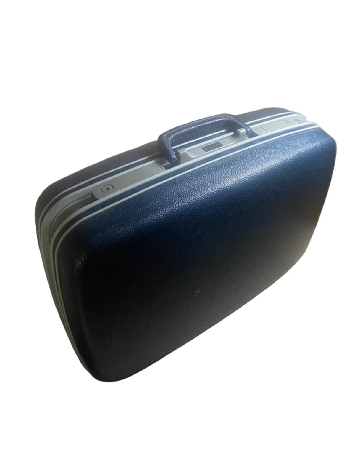 Vintage Samsonite Hard Shell Suitcase CarryPak 46 Navy Blue 1970s Travel Case
