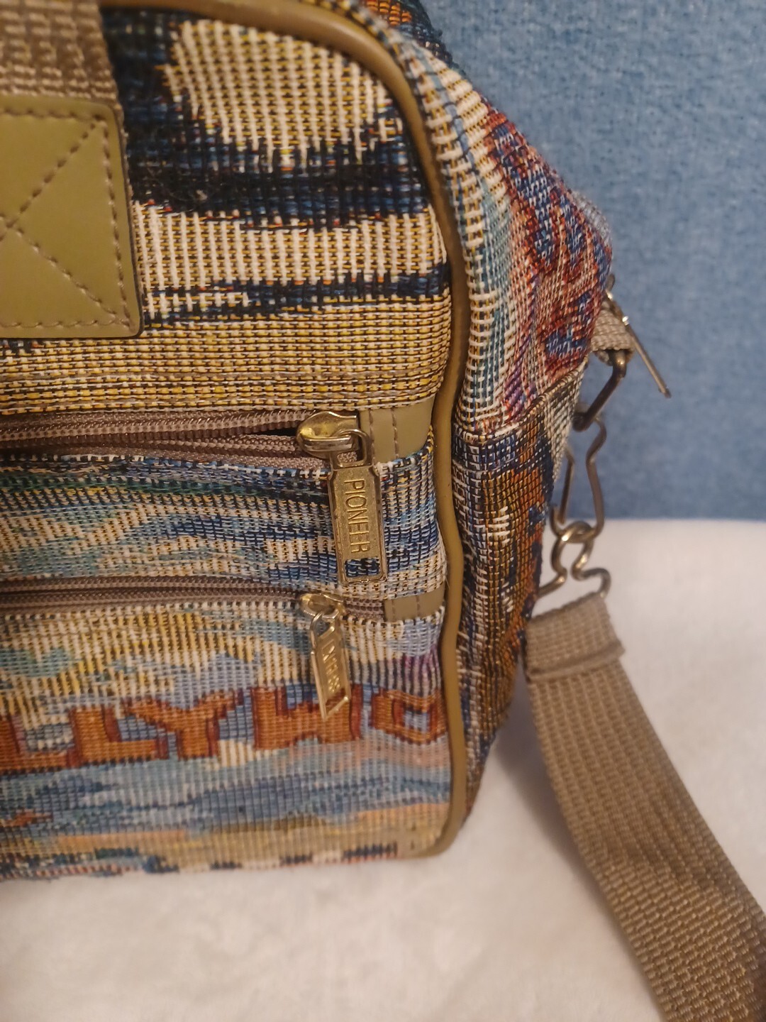 Vintage Pioneer Express Route 66 Tapestry Weekender Travel Carry on Luggage Bag