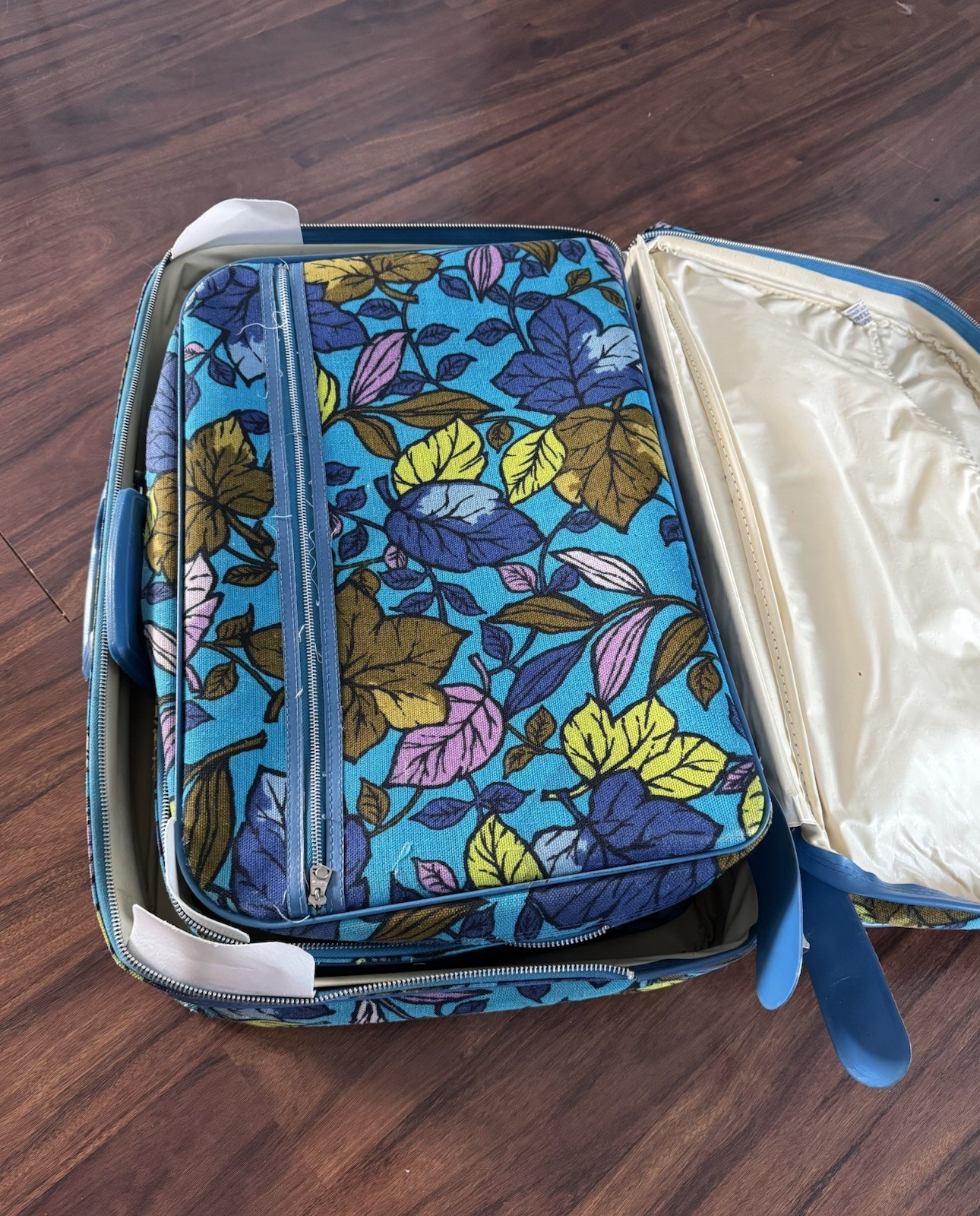 Vintage Japan Three Piece Suitcase Set Flower Power