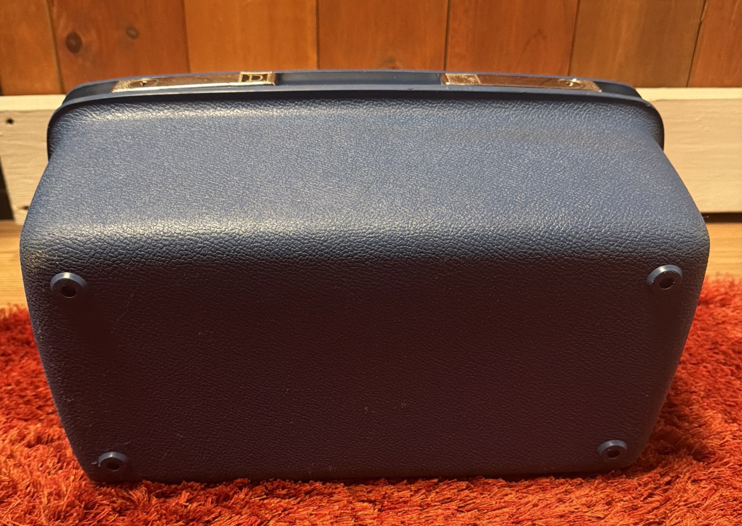 Vintage 60s Samsonite Saturn 400 Blue Train Vanity Case w/ Tray & Mirror No Key