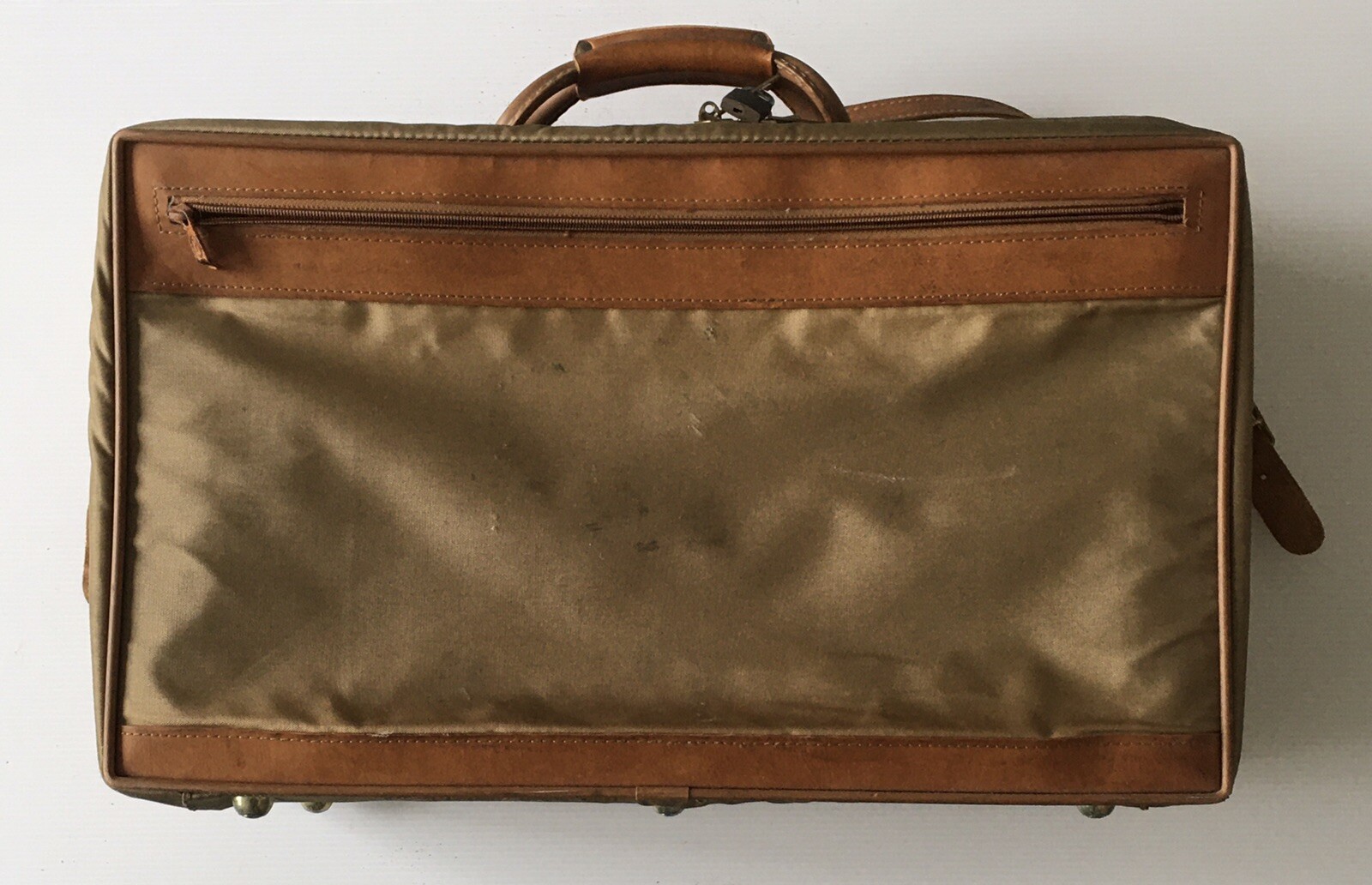 Vintage Hartmann Luggage Nylon & Leather 21” Carryon Suitcase with Strap